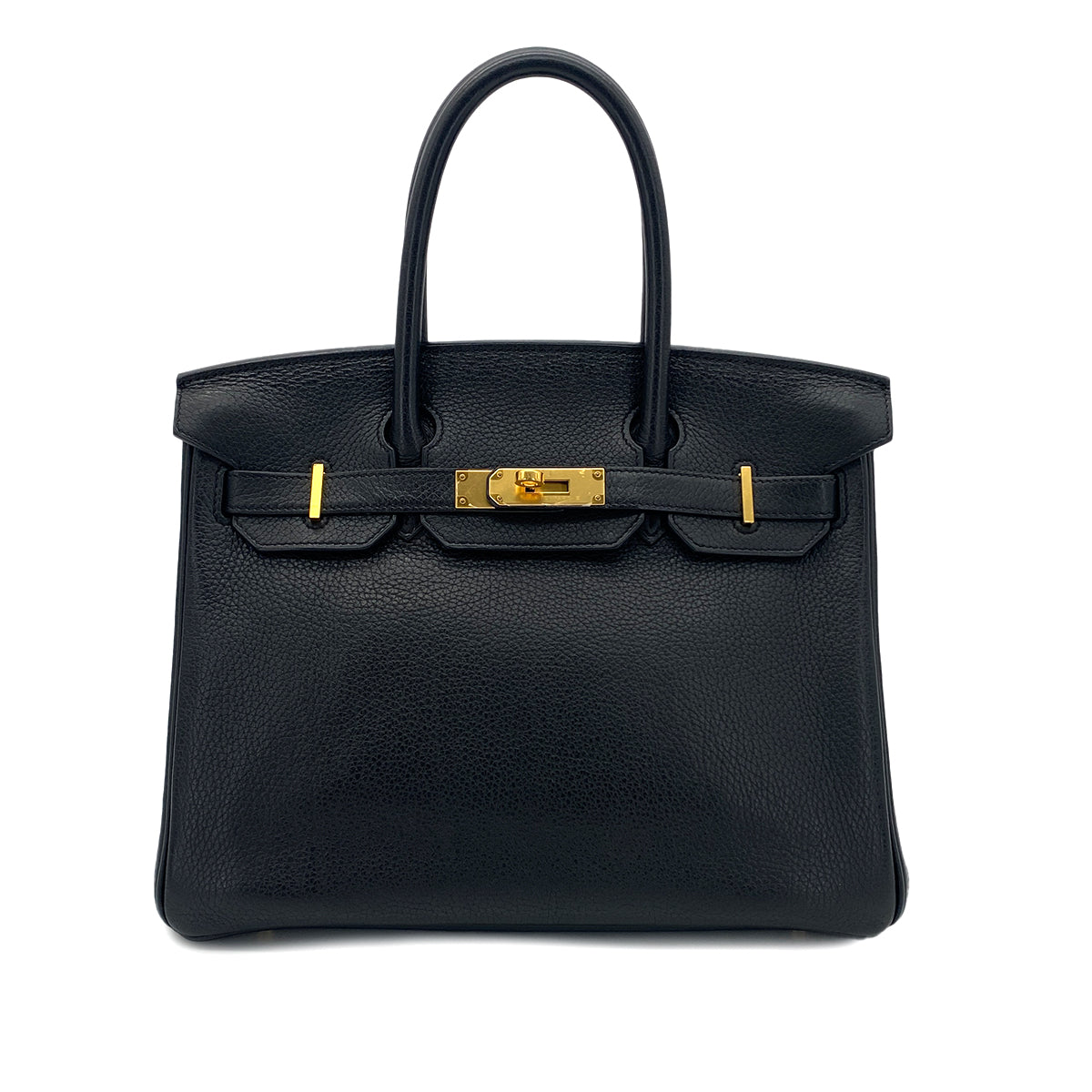HERMES BIRKIN 30 BLACK TAURILLON CLEMENCE HAND BAG A GHW 90283975
