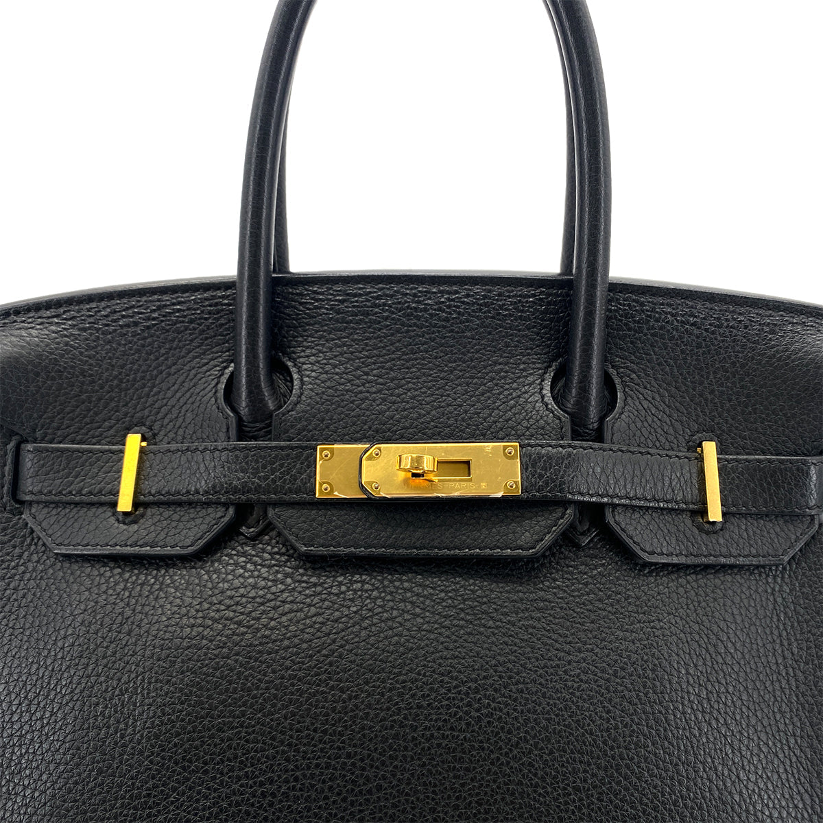 HERMES BIRKIN 30 BLACK TAURILLON CLEMENCE HAND BAG A GHW 90283975