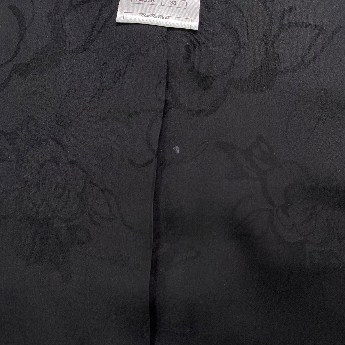 CHANEL TWEED JACKET COLOR STONE RHINESTONE BUTTON BLACK COTTON 38 P43 RTW 90284032 - PURPOSE