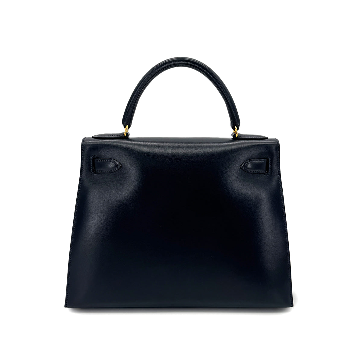 HERMES KELLY 28 SELLIER BLUE INDIGO BOXCALF HAND SHOULDER BAG 〇Z GHW 90285100