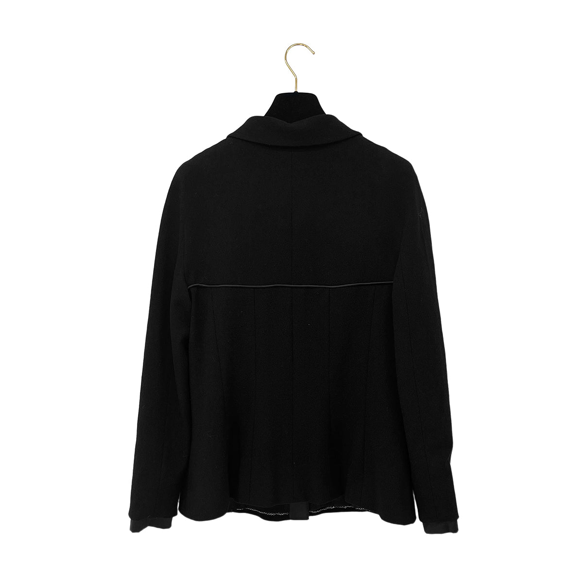 CHANEL COCO BUTTON JACKET BLACK WOOL 46 02A RTW 90287078 - PURPOSE