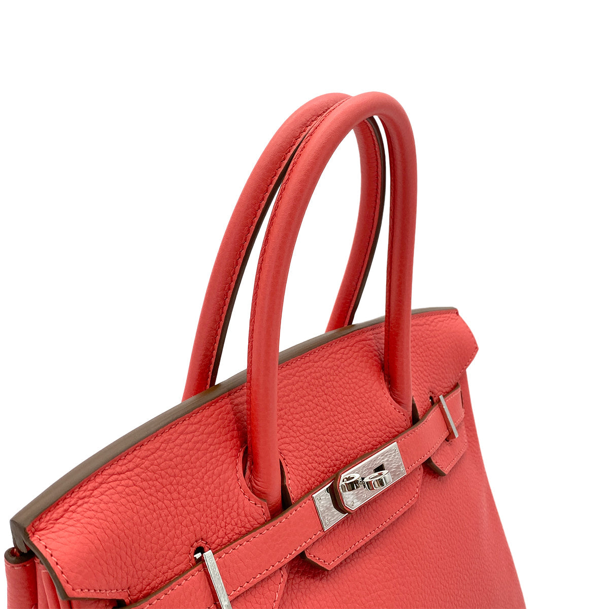 HERMES BIRKIN 30 ROSE JAIPUR TAURILLON CLEMENCE HAND BAG □P SHW 90287996