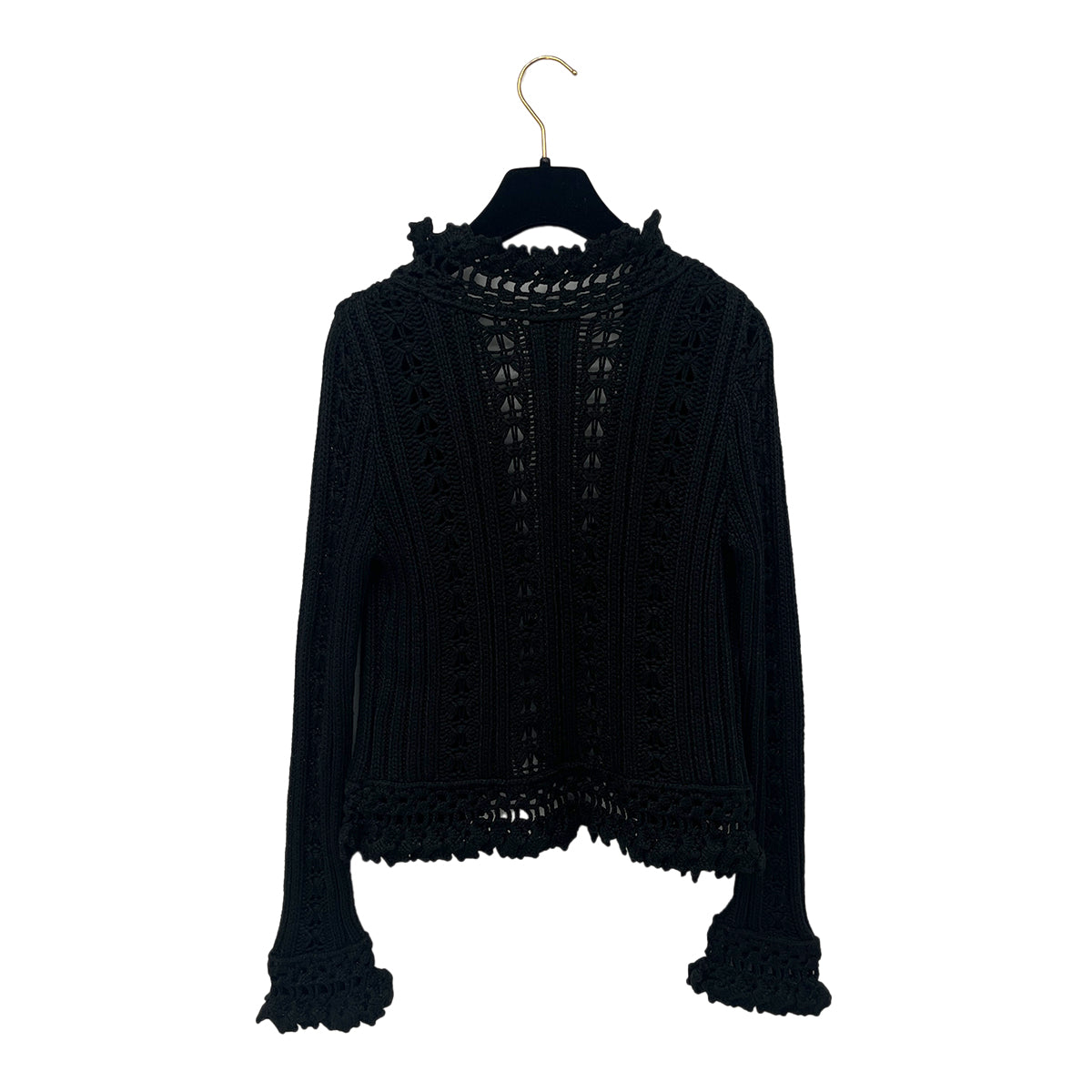 CHANEL RACE CARDIGAN BLACK RAYON 42 04P RTW 90288501 - PURPOSE