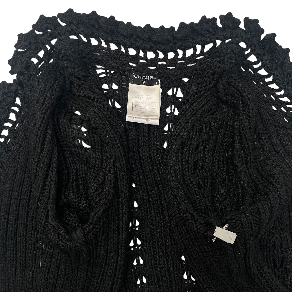 CHANEL RACE CARDIGAN BLACK RAYON 42 04P RTW 90288501 - PURPOSE