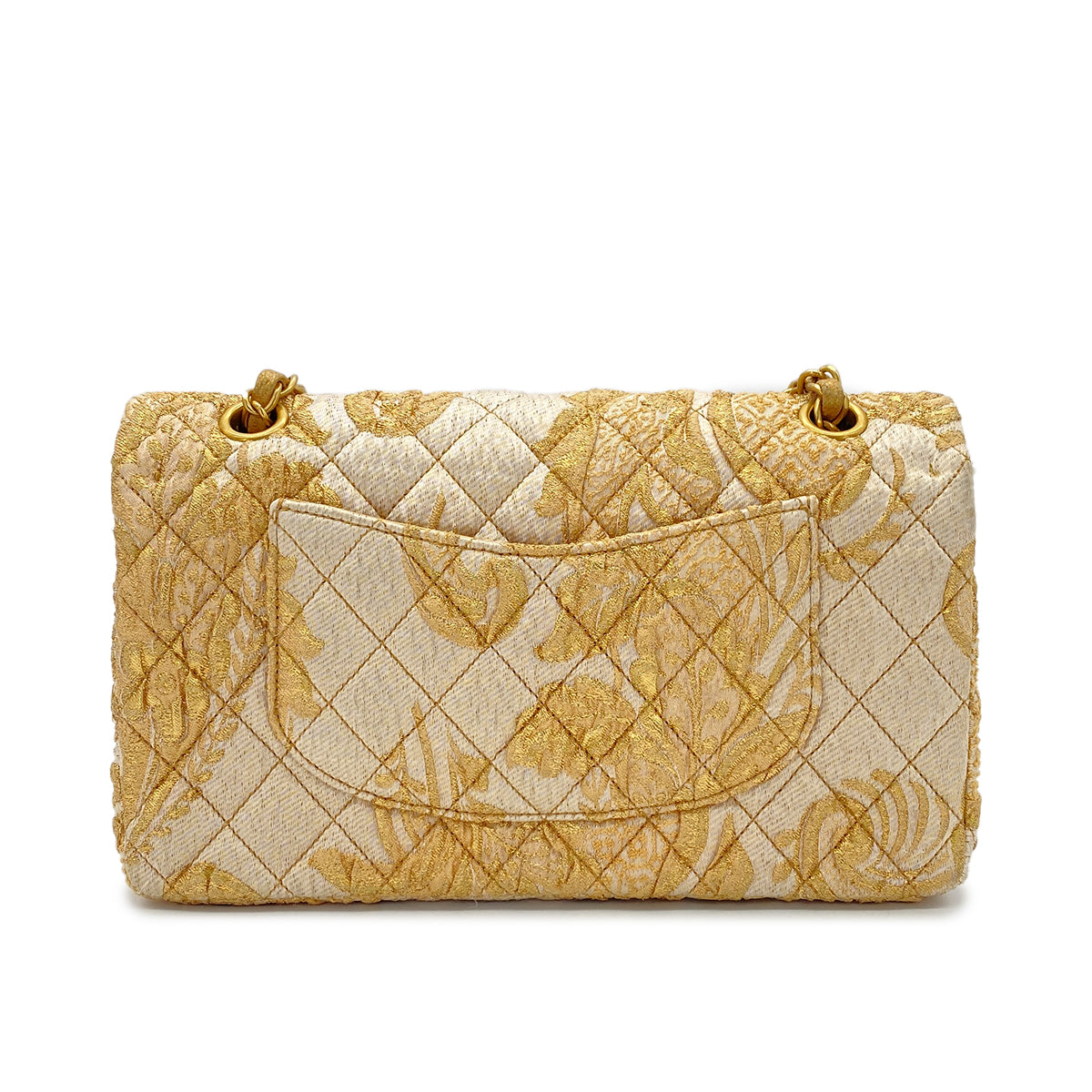 CHANEL MATELASSE CHAIN SHOULDER BAG GOLD JACQUARD 90289357