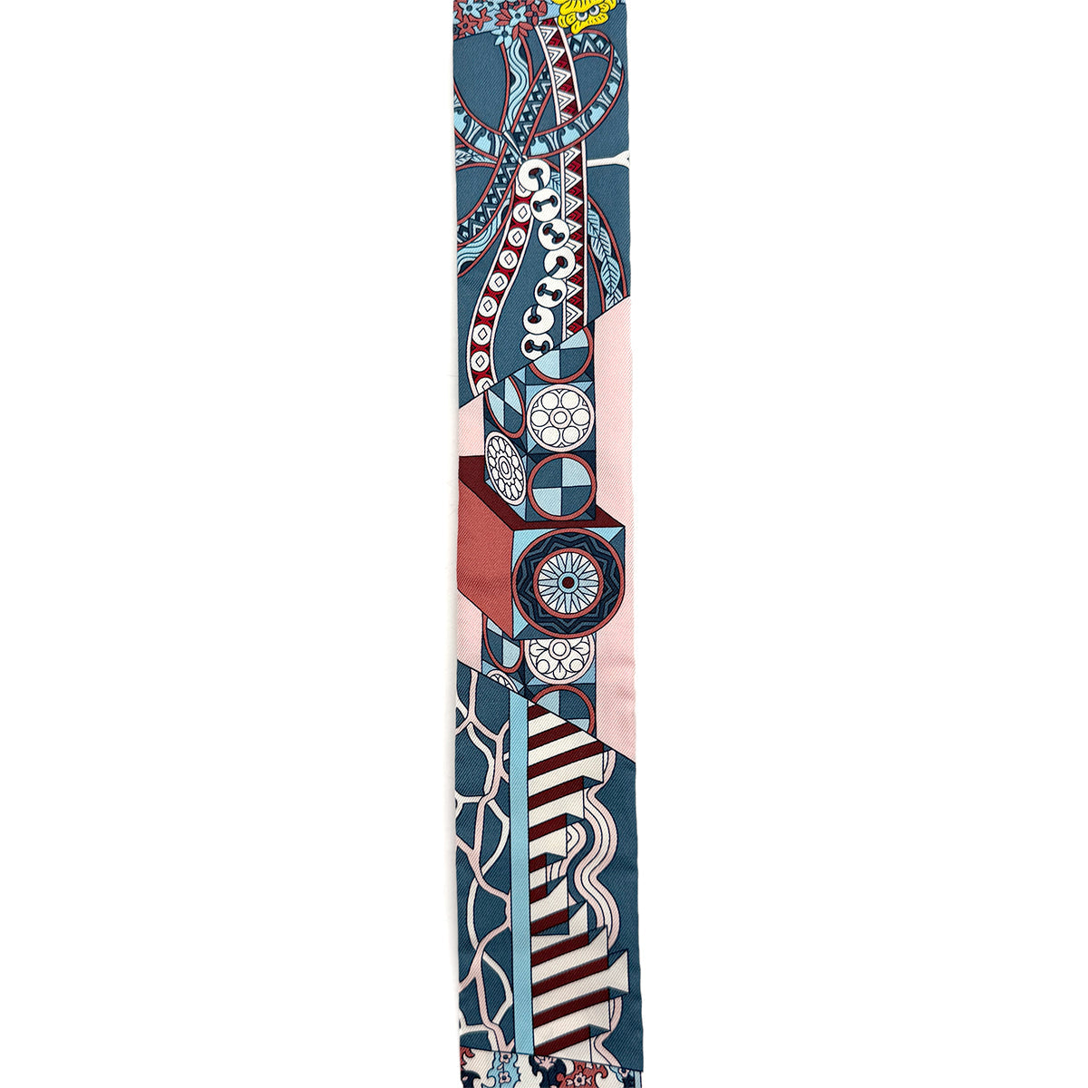 HERMES TWILLY DE'L OMBRELLE AUX DUE SCARF MULTICOLOR SILK 90292098