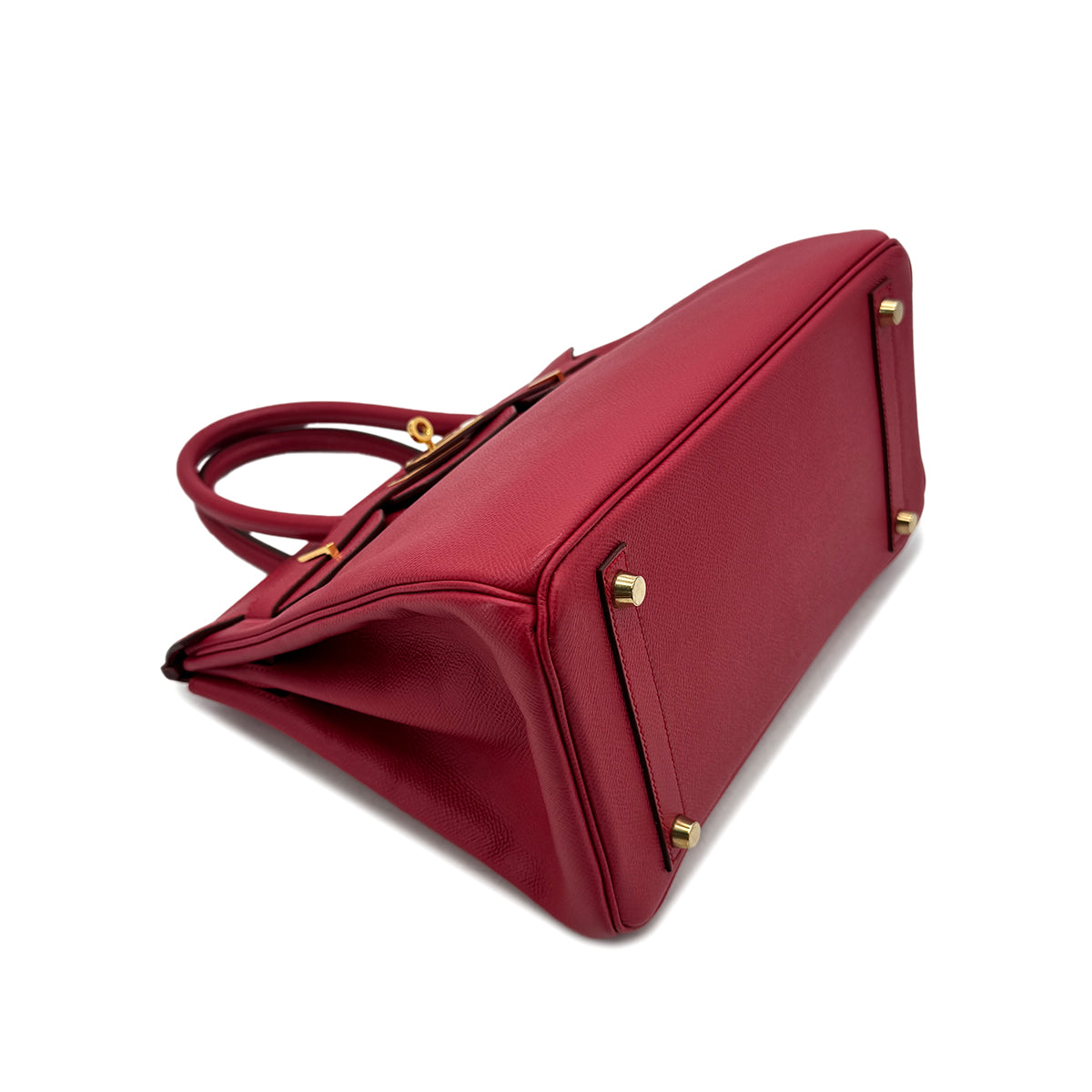 HERMES BIRKIN 30 ROUGE VIF COUCHVEL HAND BAG □D GHW 90293010