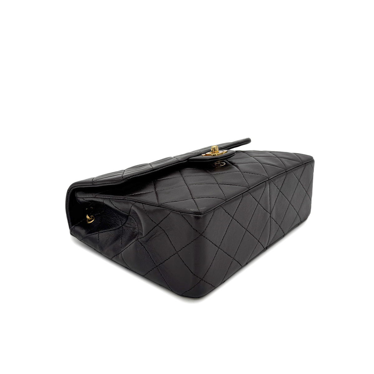 CHANEL VINTAGE MINI MATELASSE 20 CHAIN SHOULDER BAG BROWN LAMB SKIN 90292735