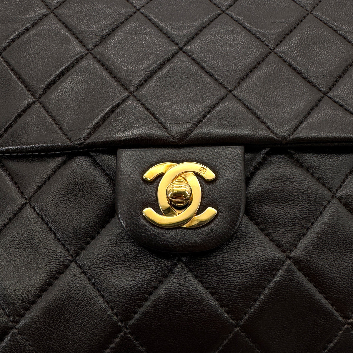 CHANEL VINTAGE MINI MATELASSE 20 CHAIN SHOULDER BAG BROWN LAMB SKIN 90292735