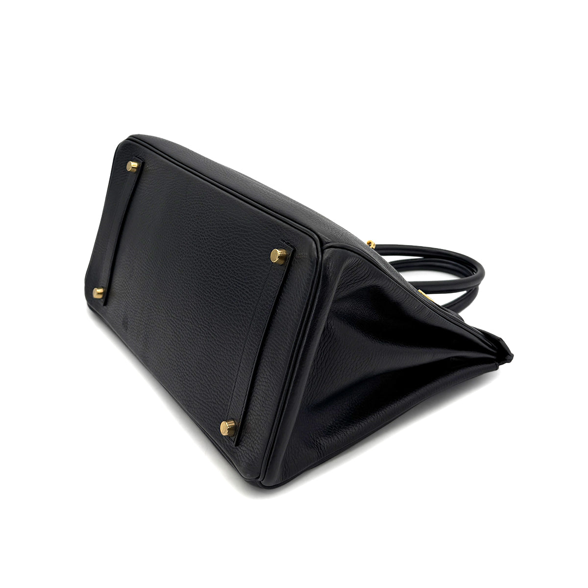 HERMES BIRKIN 35 BLACK ARDENNES HAND BAG □F GHW 90293511