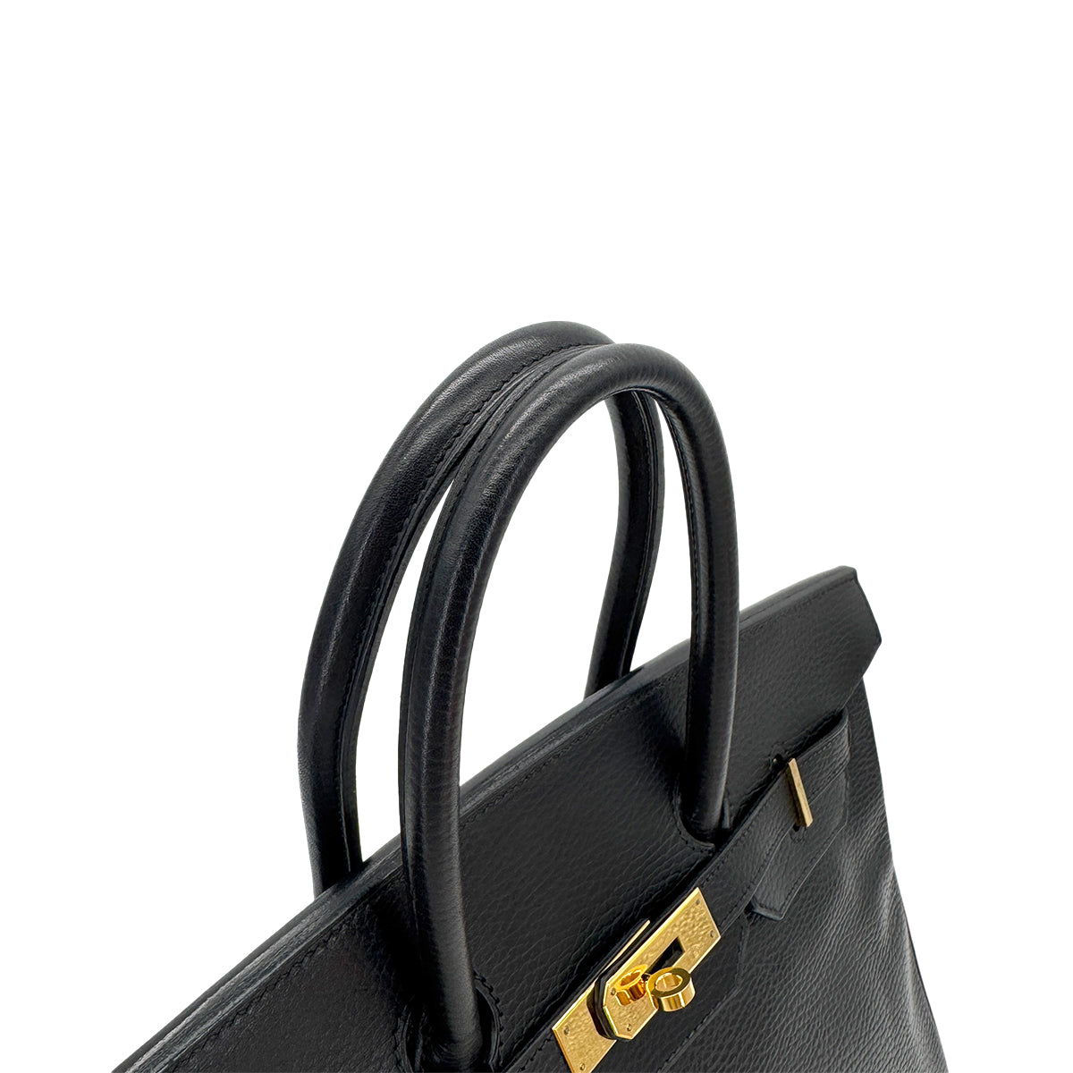 HERMES BIRKIN 35 BLACK ARDENNES HAND BAG □F GHW 90293511