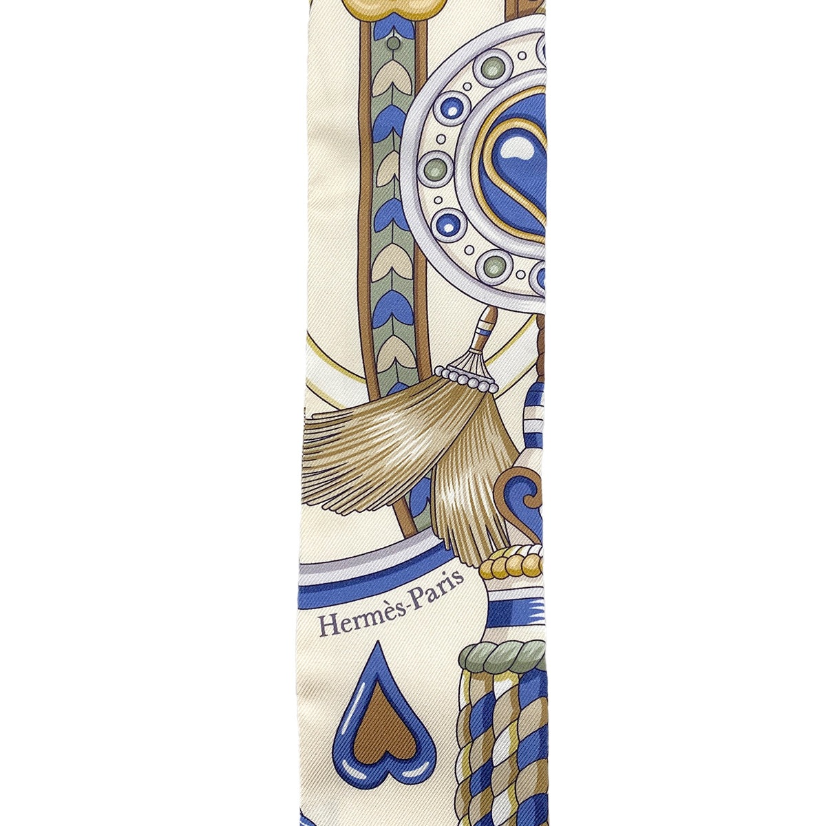 HERMES TWILLY HARNAIS DE COEUR SCARF MULTICOLOR SILK 90295746