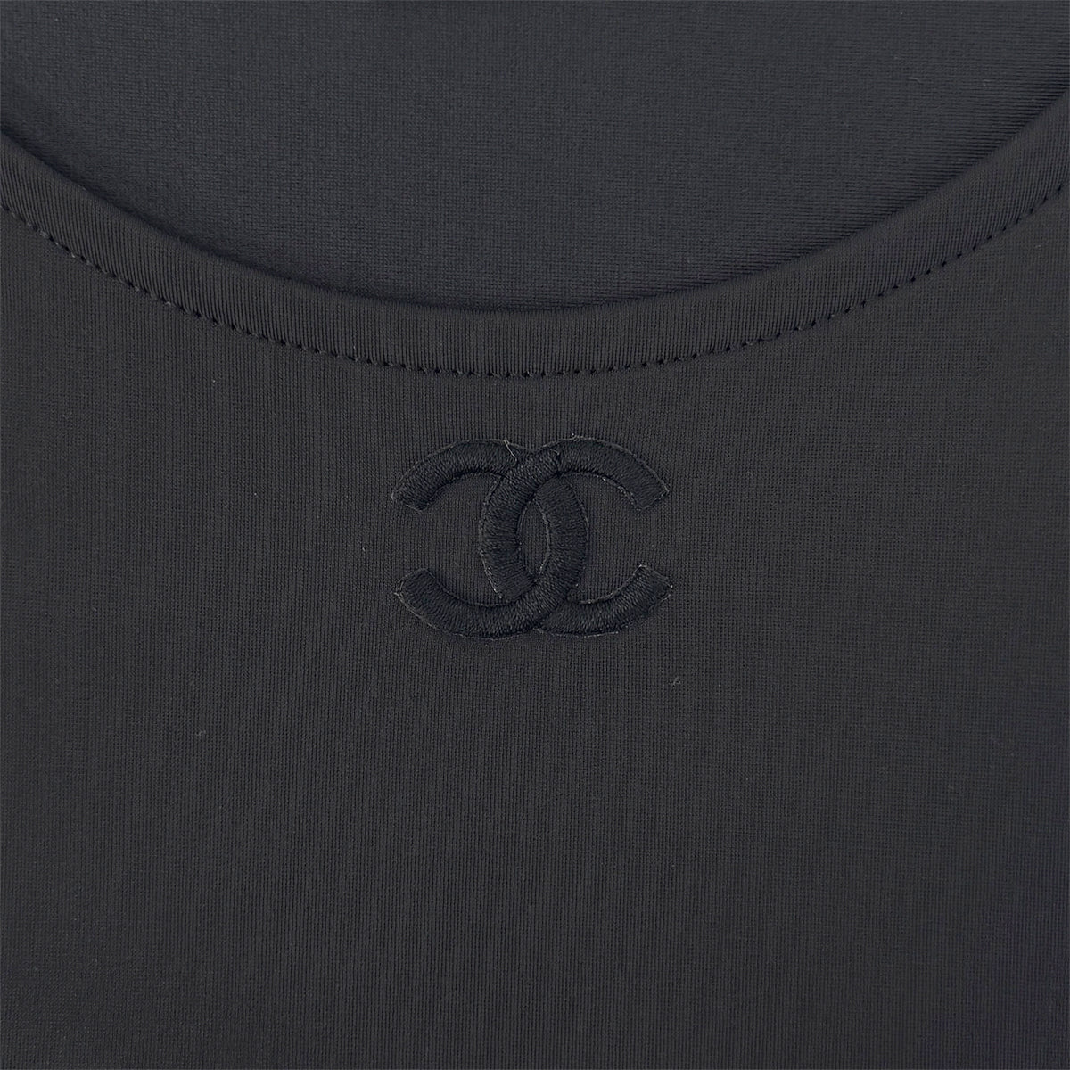 CHANEL VINTAGE COCOMARK SLEEVELESS DRESS BLACK NYLON 40 96C RTW 90295761