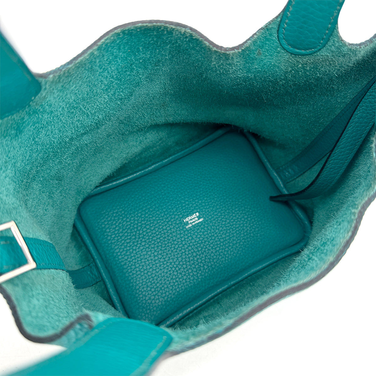 HERMES PICOTIN LOCK PM BLUE PAON TAURILLON CLEMENCE HAND BAG X SHW 90295829