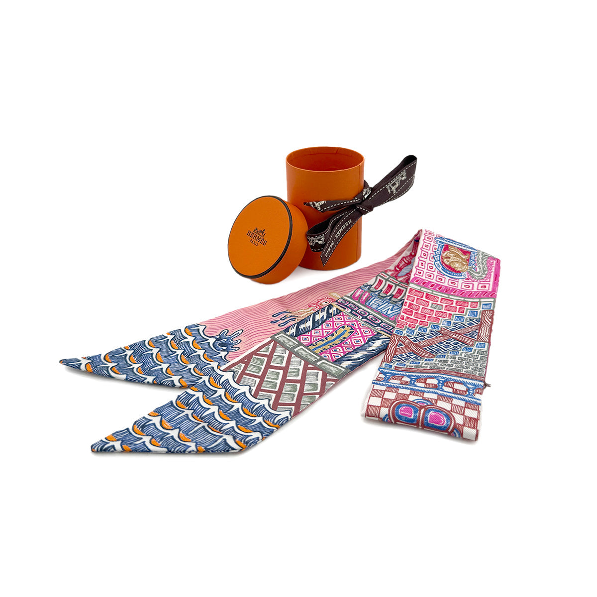 HERMES TWILLY SUPER SILK QUEST SCARF MULTICOLOR SILK 90295840