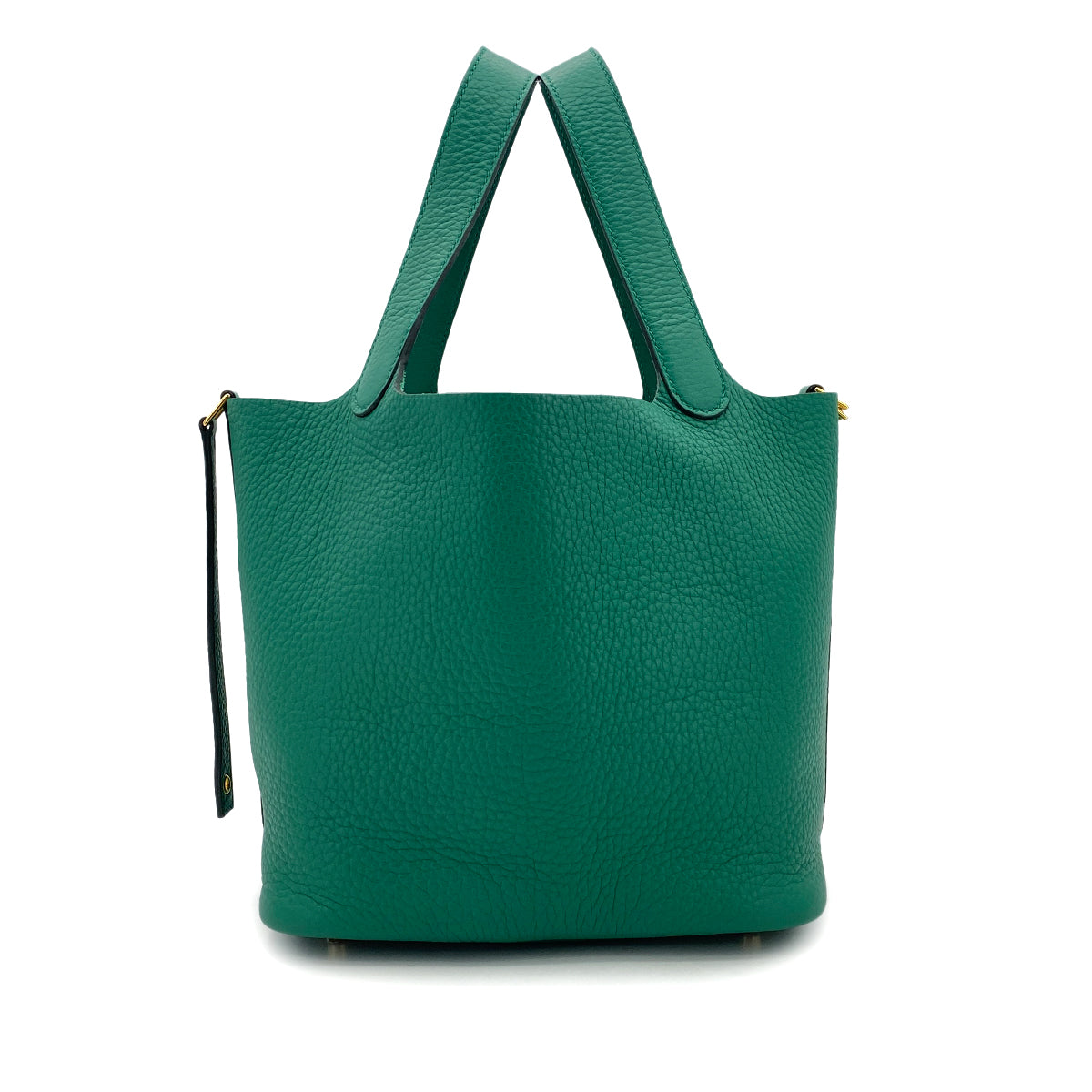 HERMES PICOTIN LOCK MM VERT VERTIGO TAURILLON CLEMENCE HAND BAG W GHW 90296681