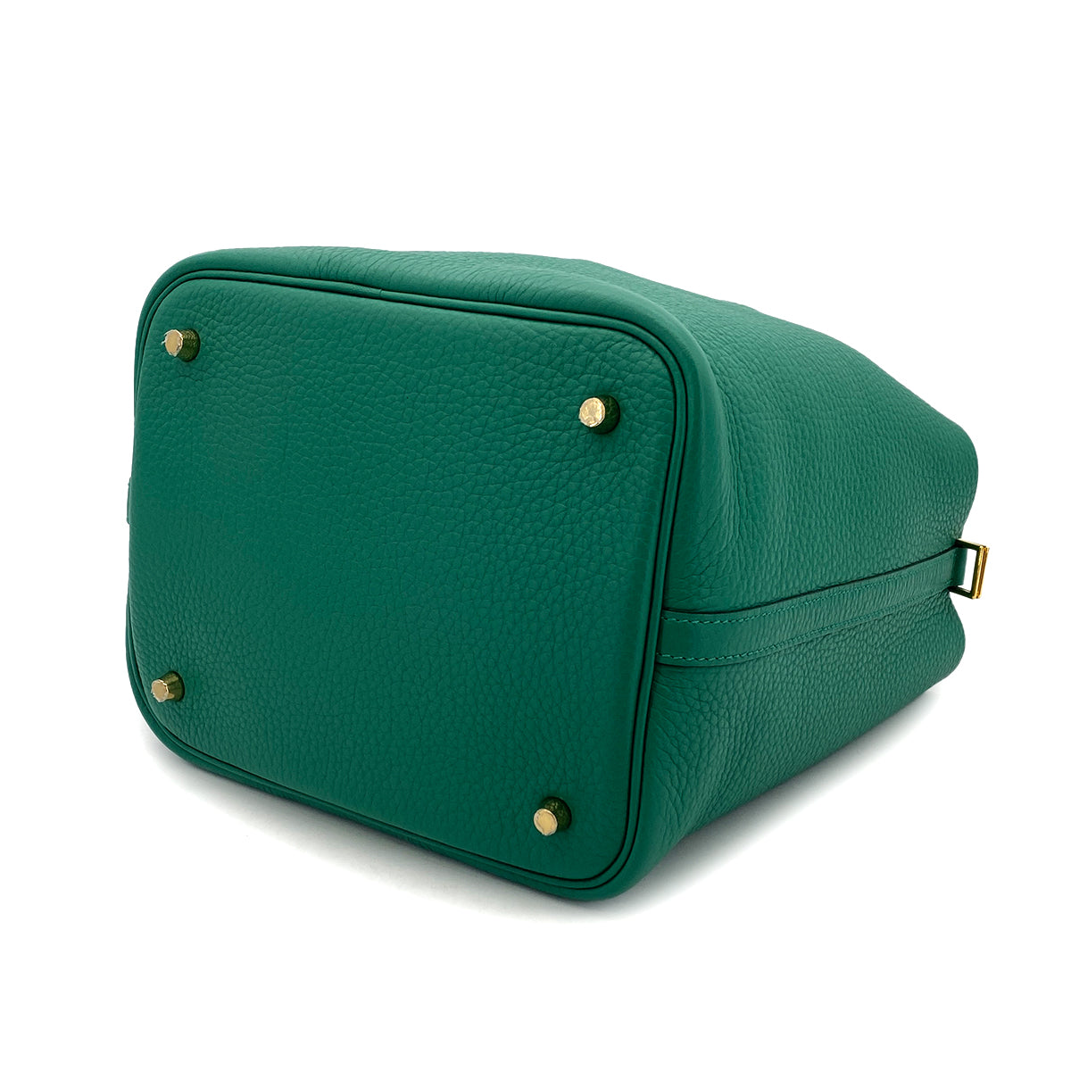 HERMES PICOTIN LOCK MM VERT VERTIGO TAURILLON CLEMENCE HAND BAG W GHW 90296681