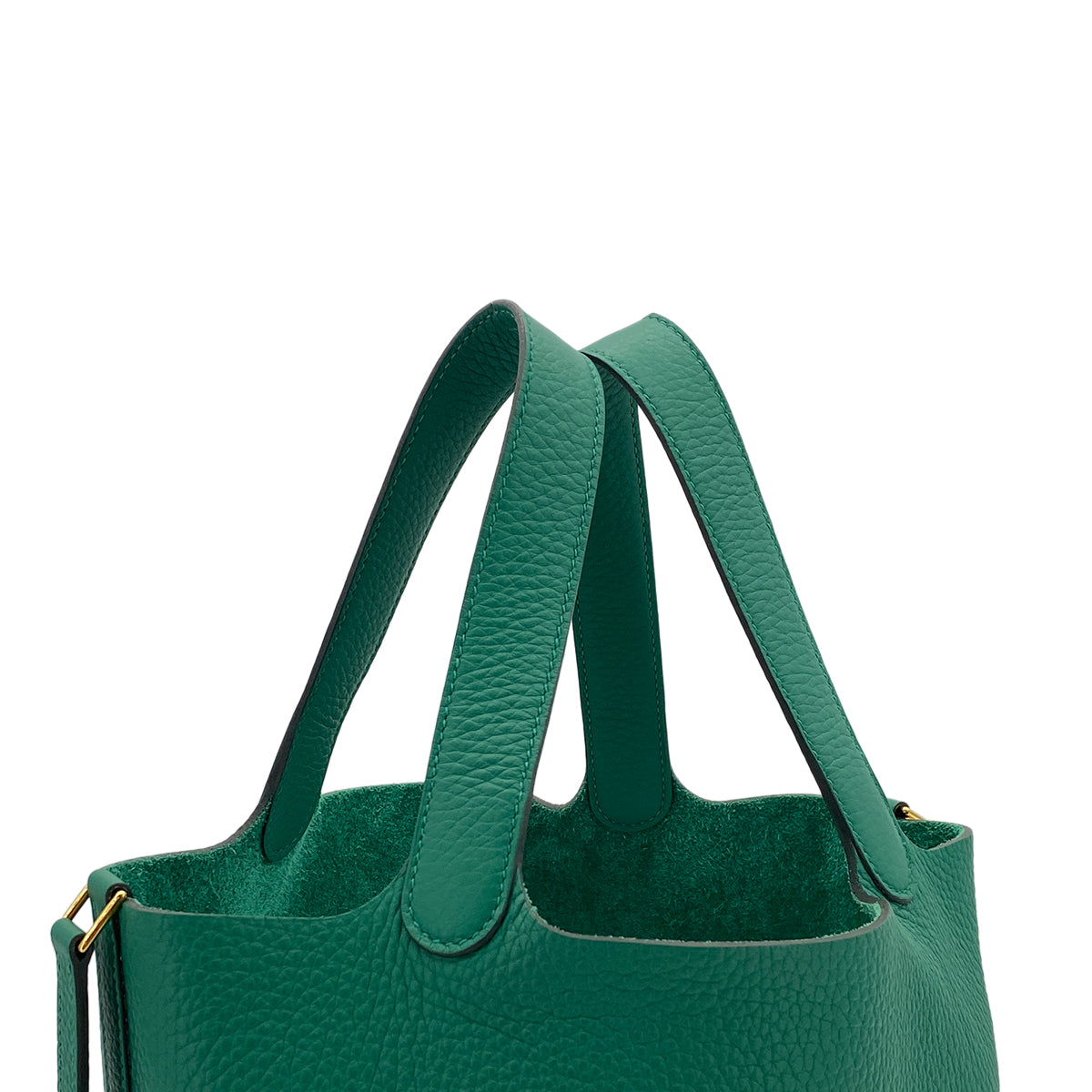 HERMES PICOTIN LOCK MM VERT VERTIGO TAURILLON CLEMENCE HAND BAG W GHW 90296681