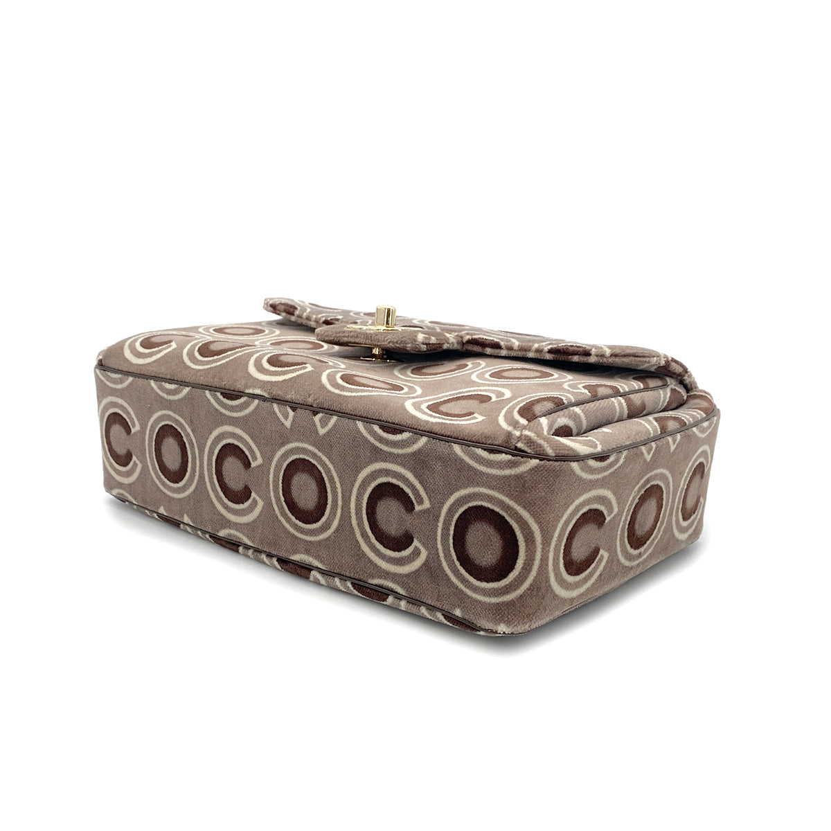 CHANEL VINTAGE COCO HAND BAG BROWN VELOR 90297510