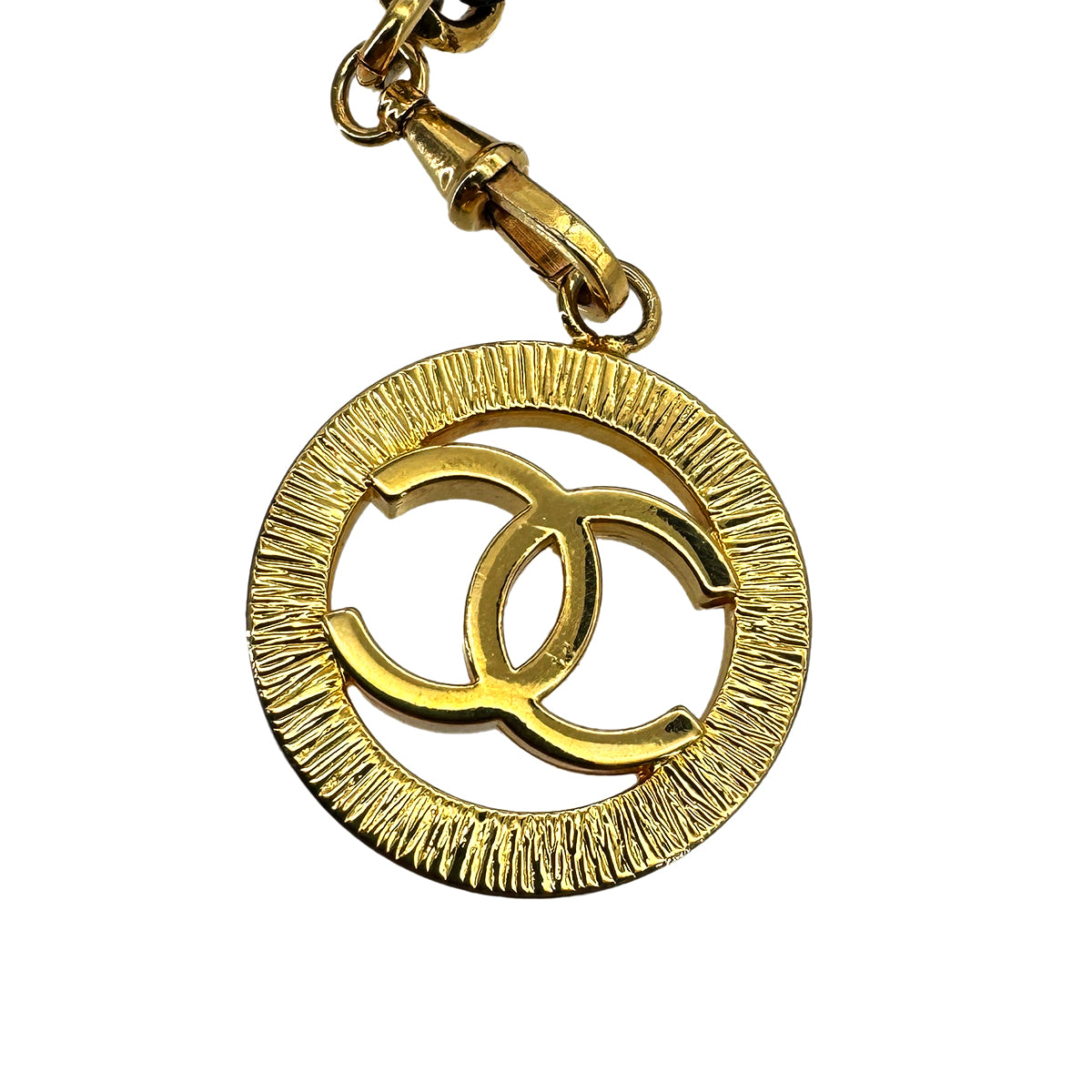 CHANEL VINTAGE CHAIN BELT LEATHER COCOMARK ACCESSORY 90298173