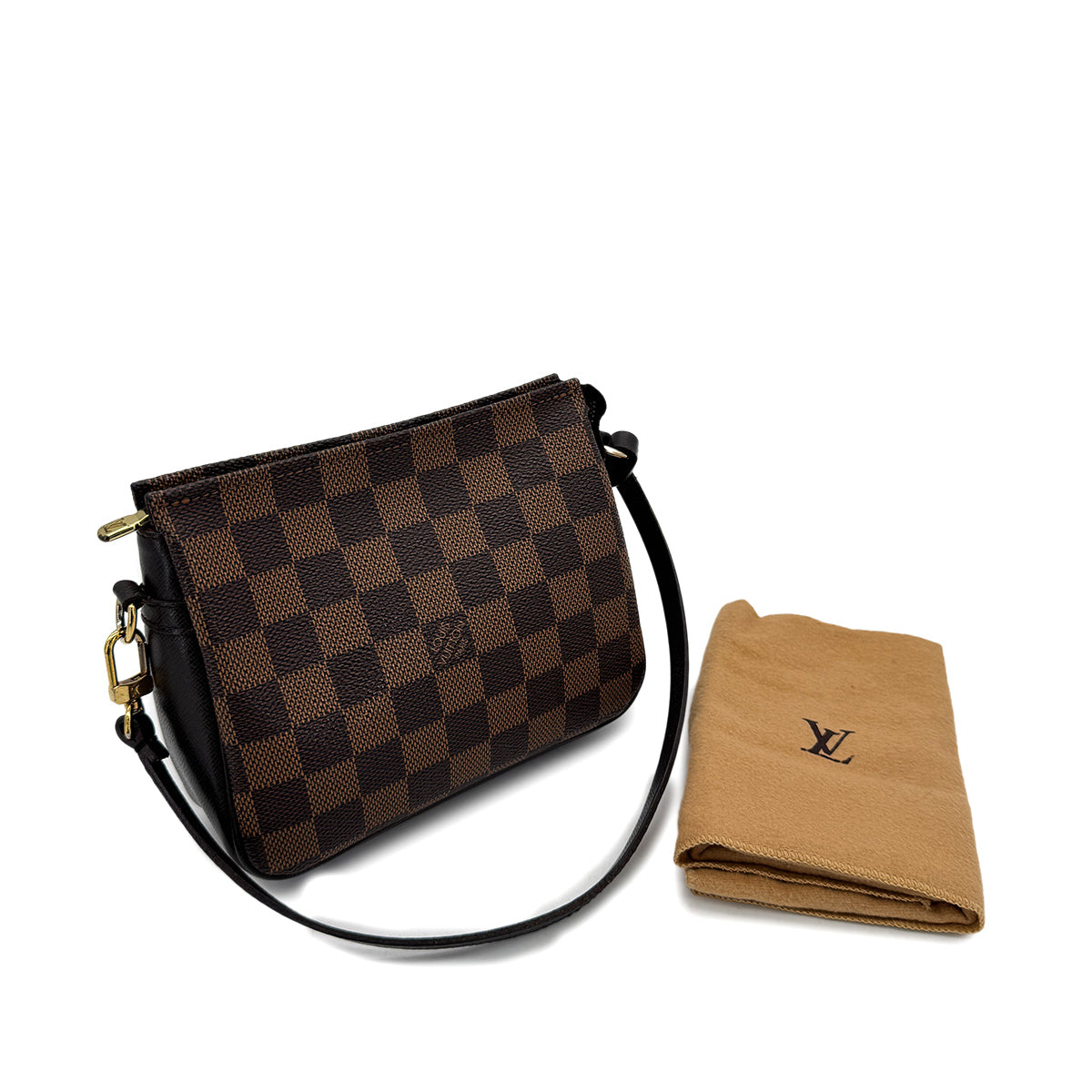 LOUIS VUITTON DAMIER TROUSSE MAKE UP POUCH EBENE N51982 90298323