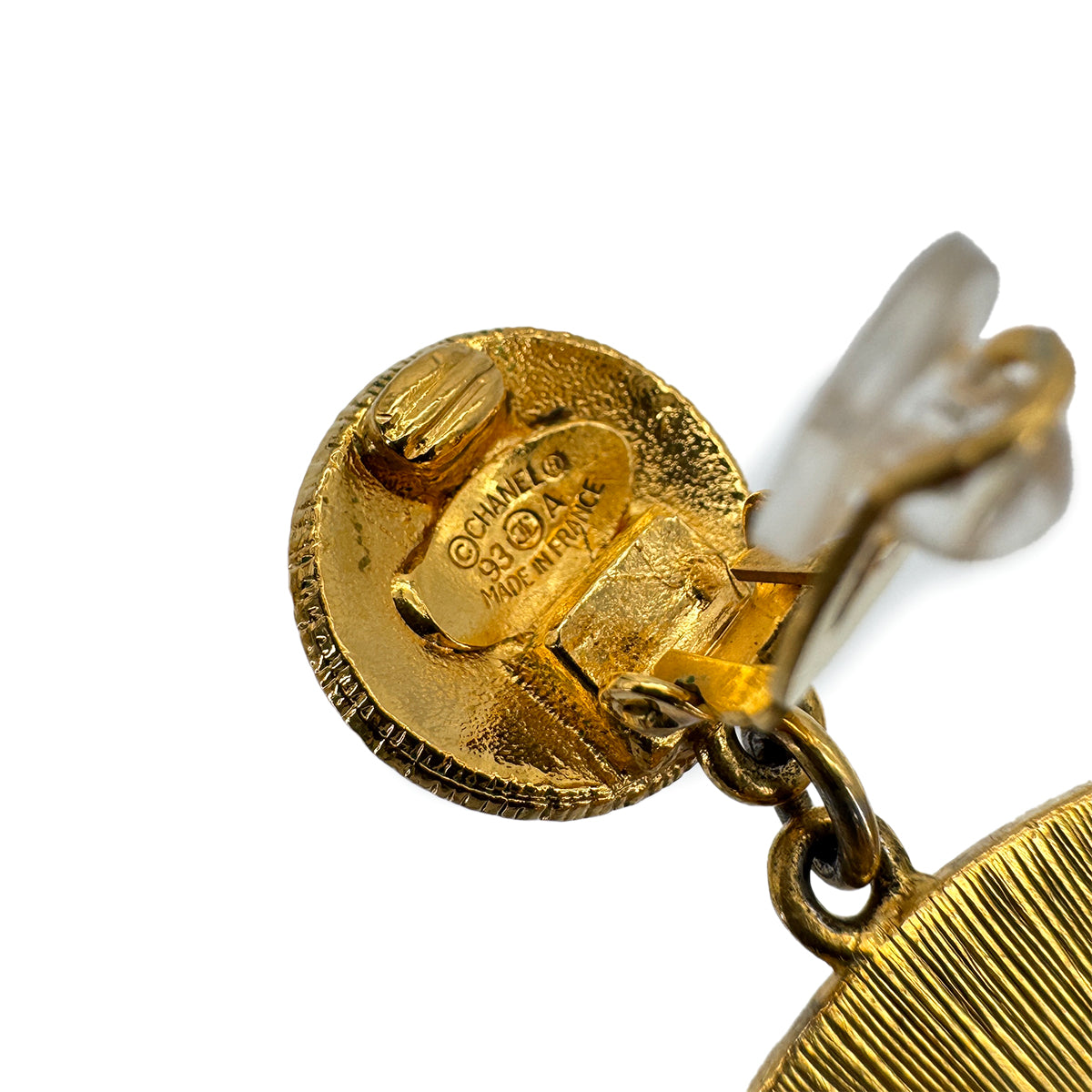 CHANEL VINTAGE EARRINGS BIG COCOMARK ACCESSORY GOLD 93A 90298339