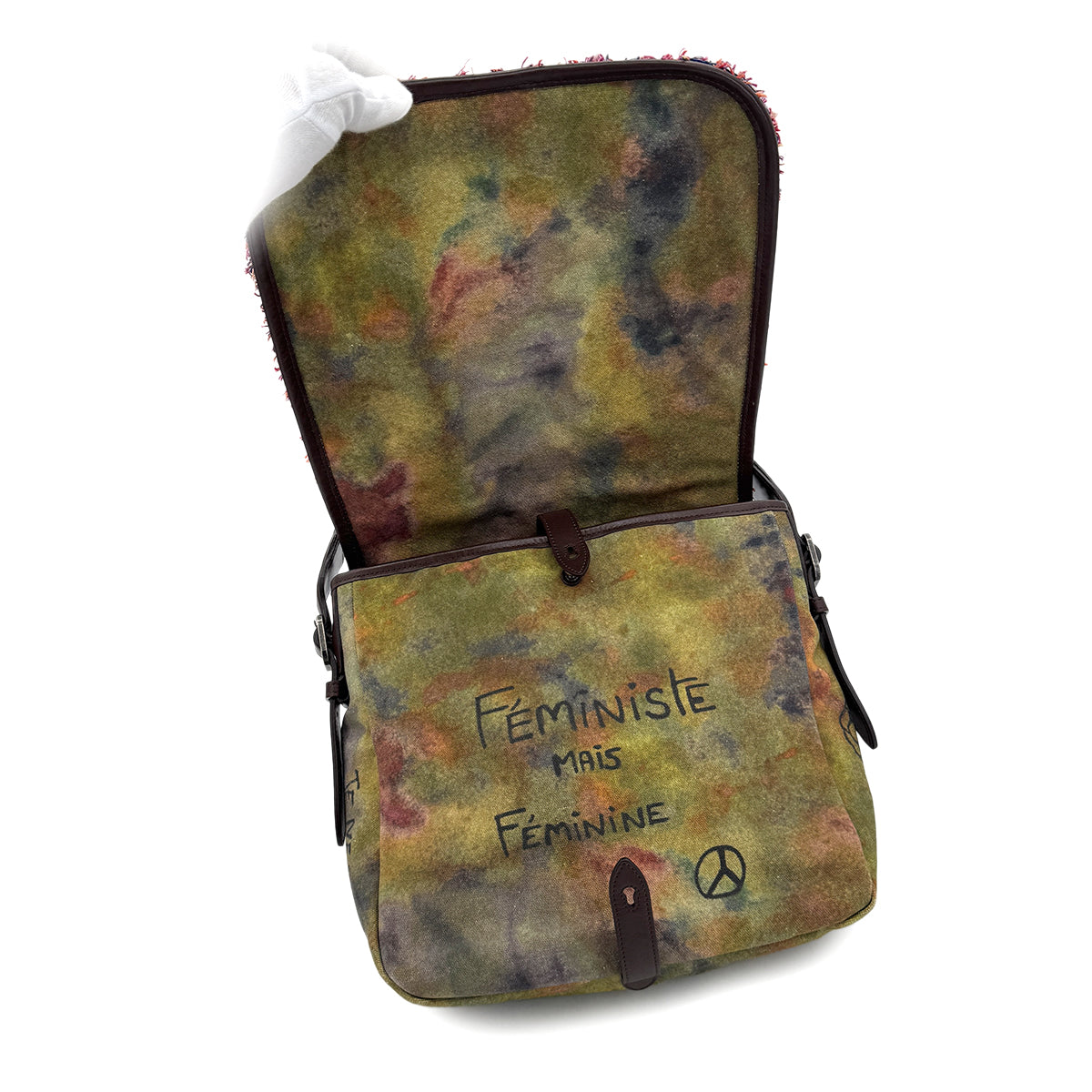 CHANEL EMBROIDERY GRAFFITI SHOULDER MESSENGER BAG CANVAS A92789 90298730 - PURPOSE