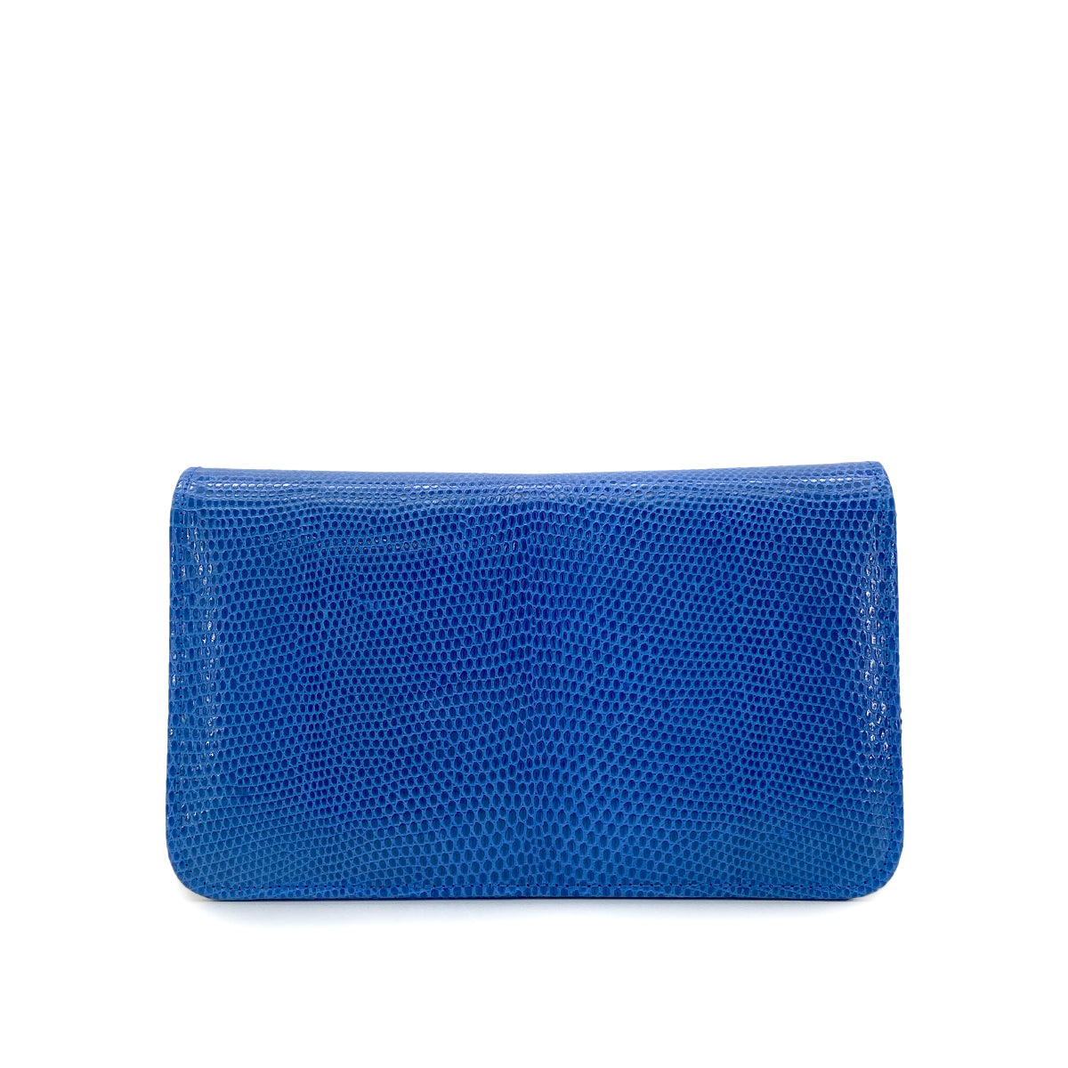 CHANEL VINTAGE FULL FLAP CHAIN SHOULDER BAG BLUE LIZARD 90299083 - PURPOSE