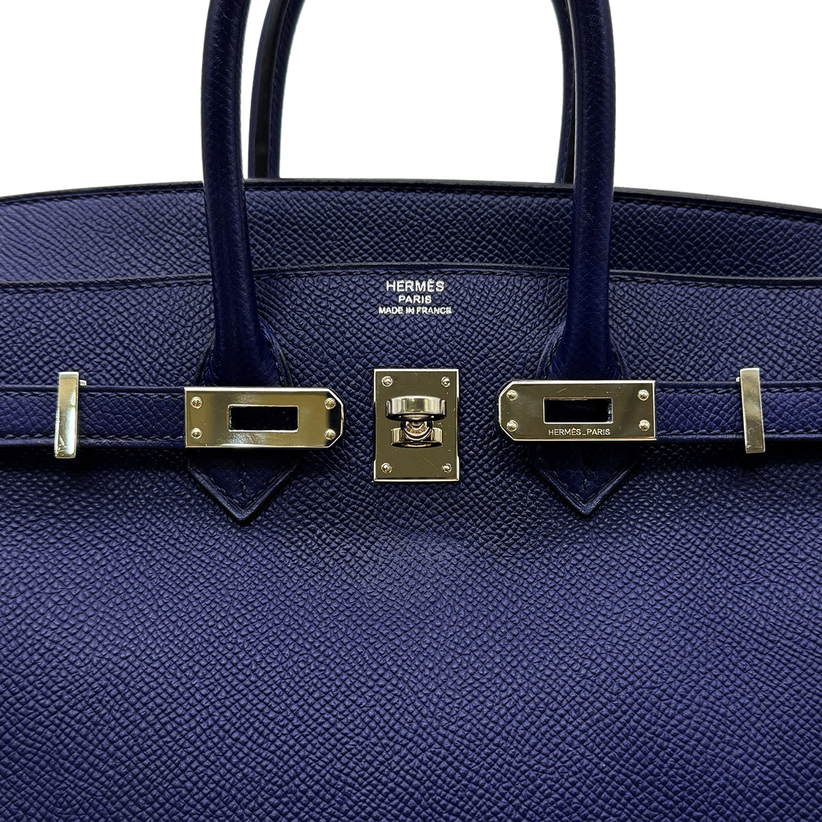 HERMES BIRKIN 25 BLUE SAPHIR EPSOM HAND BAG □Q SHW 90299355