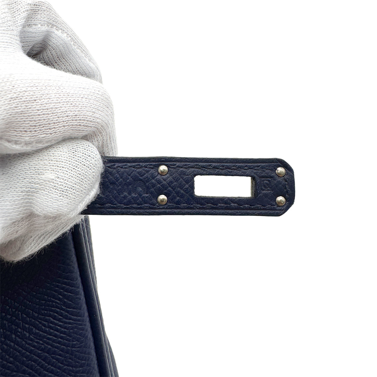 HERMES BIRKIN 25 BLUE SAPHIR EPSOM HAND BAG □Q SHW 90299355