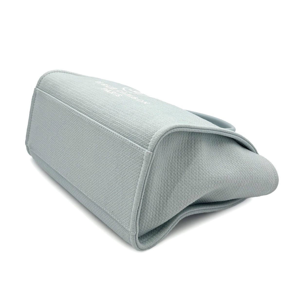 CHANEL DEAUVILLE MM CHAIN TOTE BAG LIGHT BLUE CANVAS LEATHER 90299536