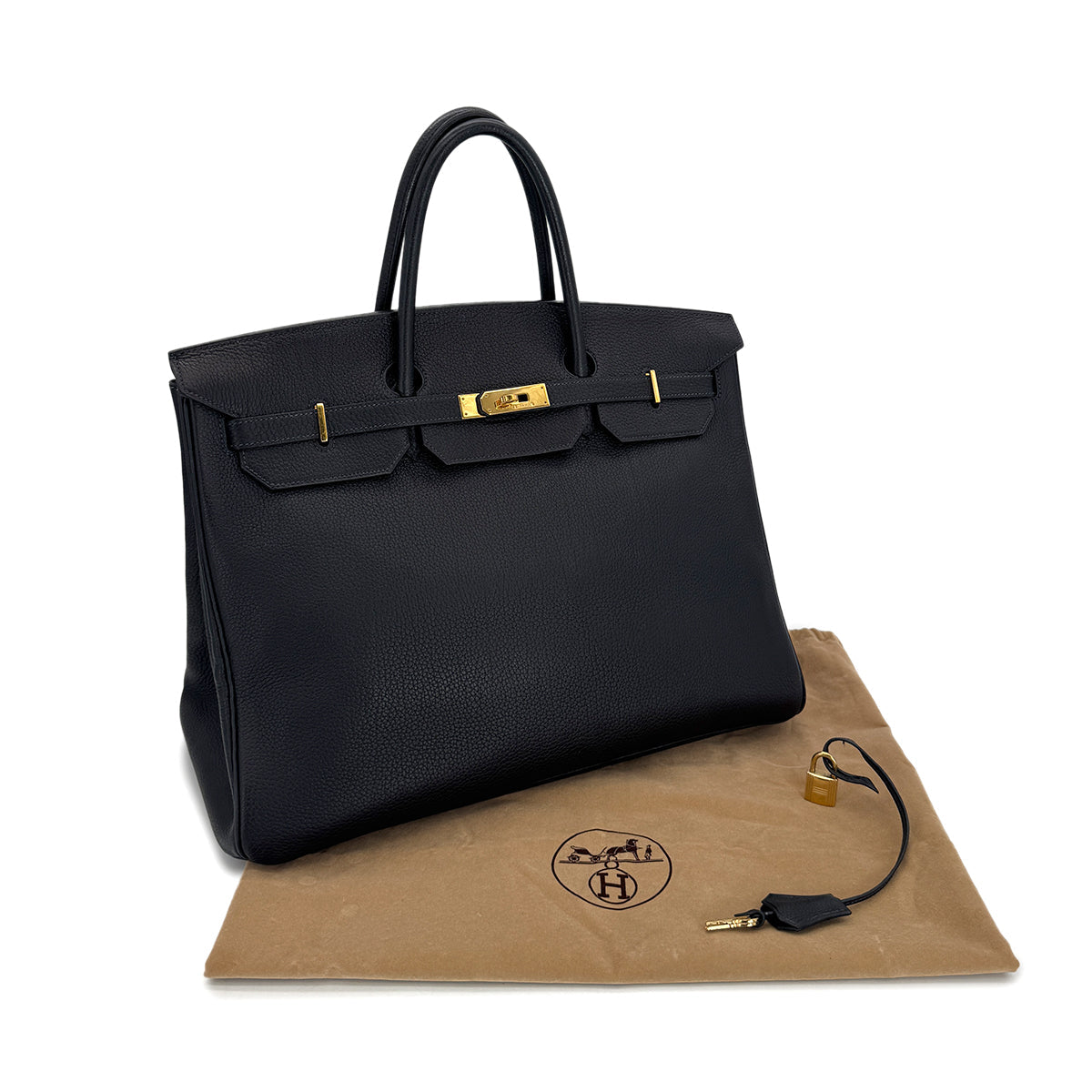 HERMES BIRKIN 40 BLUE INDIGO TOGO HAND BAG □D GHW 90299751