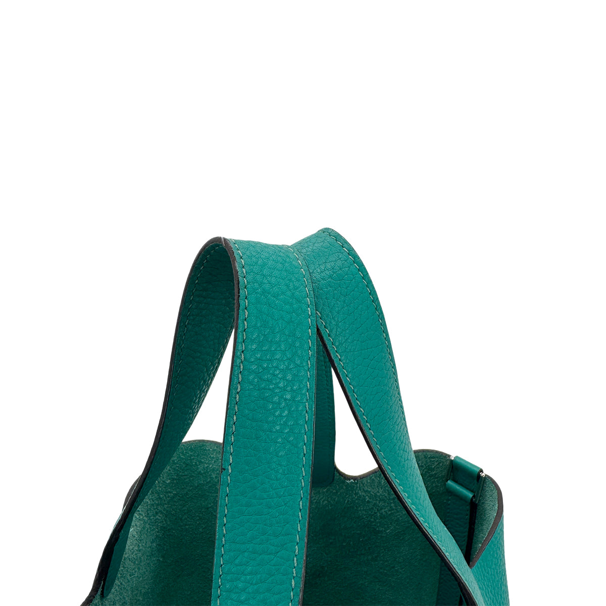 HERMES PICOTIN LOCK MM BLUE PAON TAURILLON CLEMENCE HAND BAG X SHW 90299818