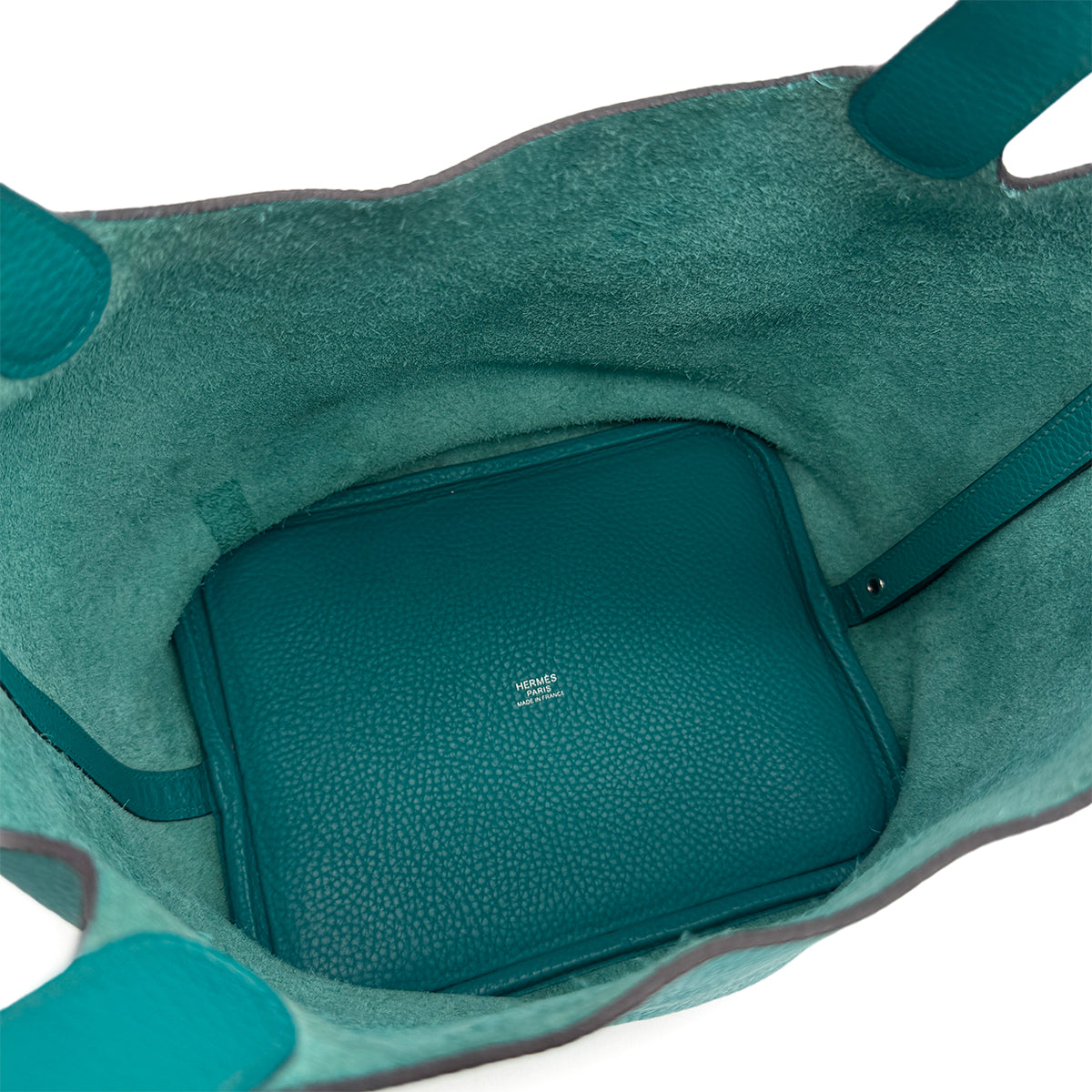 HERMES PICOTIN LOCK MM BLUE PAON TAURILLON CLEMENCE HAND BAG X SHW 90299818