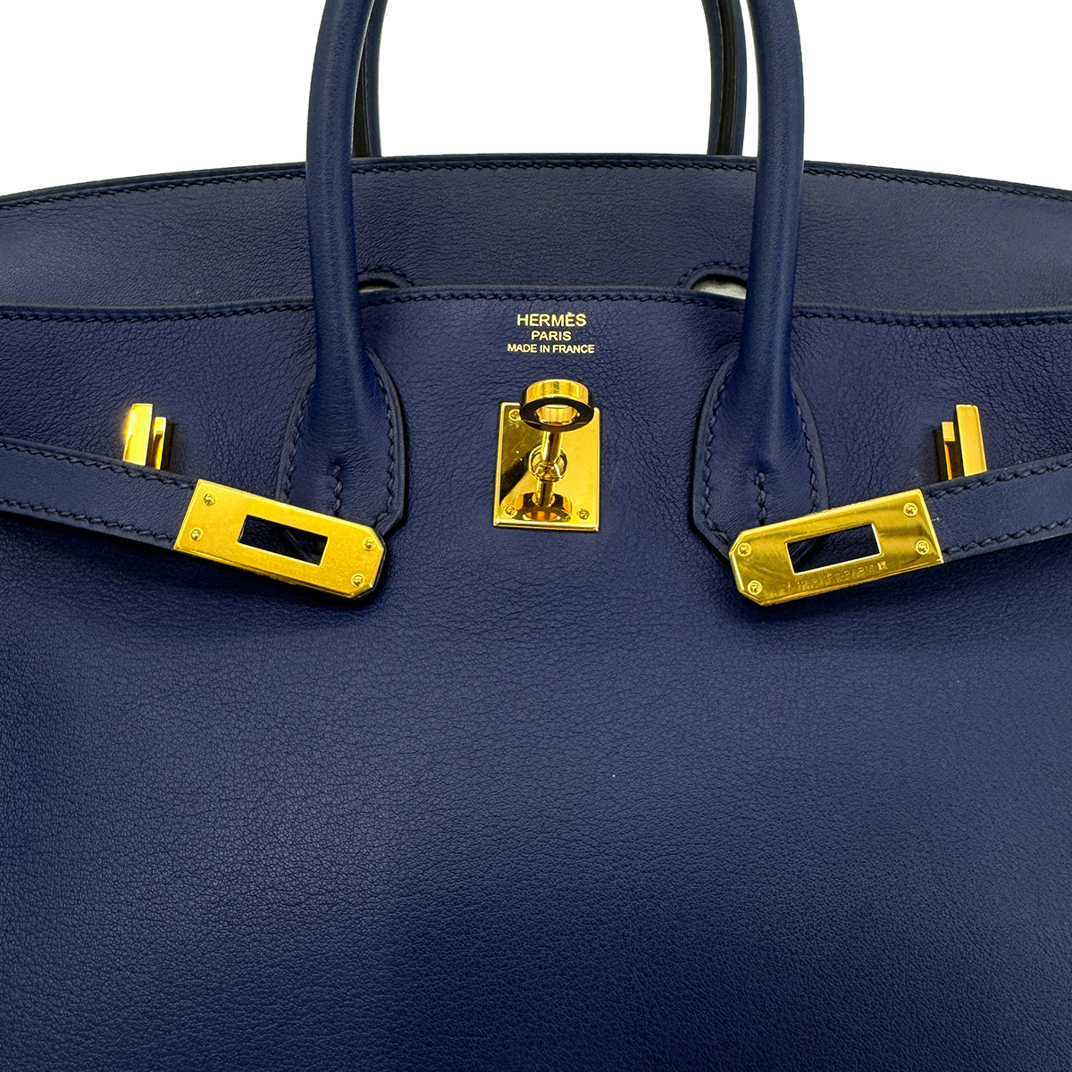 HERMES BIRKIN 25 BLUE SAPHIR SWIFT HAND BAG X GHW 90300851