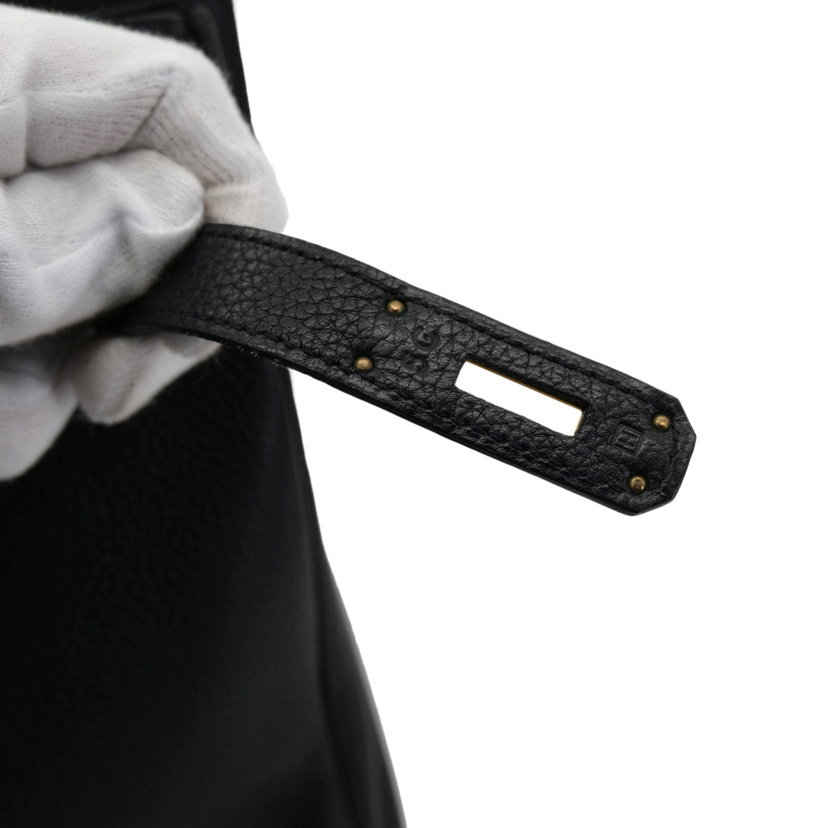 HERMES BIRKIN 35 BLACK TOGO HAND BAG □H GHW 90301750