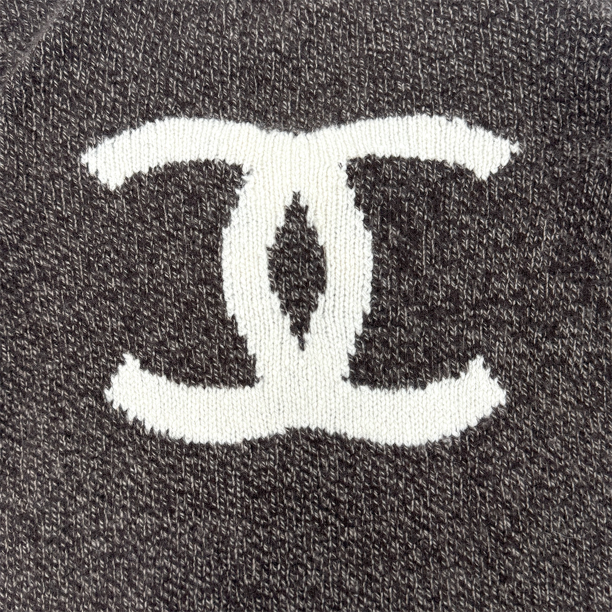 CHANEL VINTAGE COCOMARK KNIT TOPS BROWN CACHEMIRE 40 96A RTW 90302195