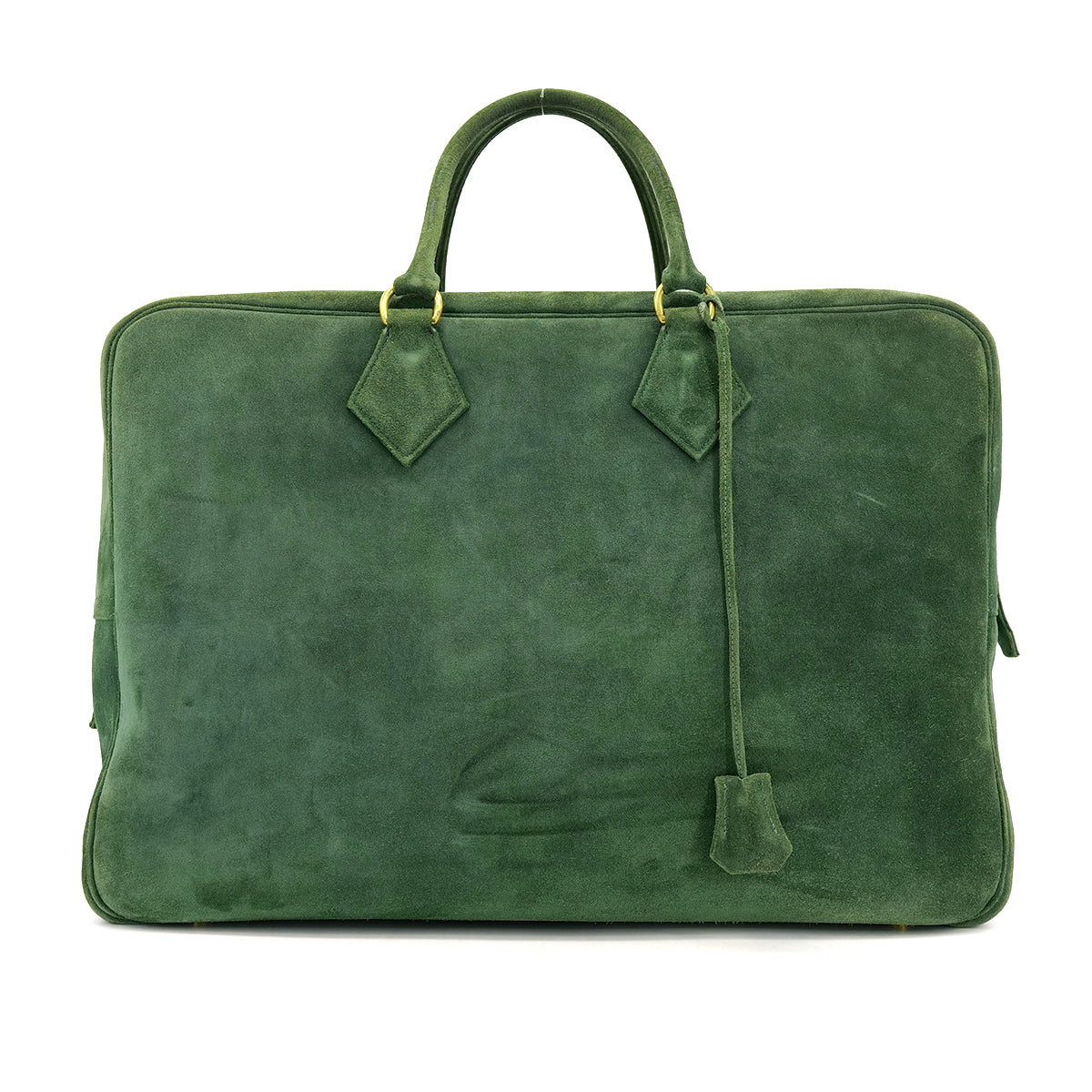 HERMES PLUME 45 GREEN DEBRIS HAND BAG GHW 90302639