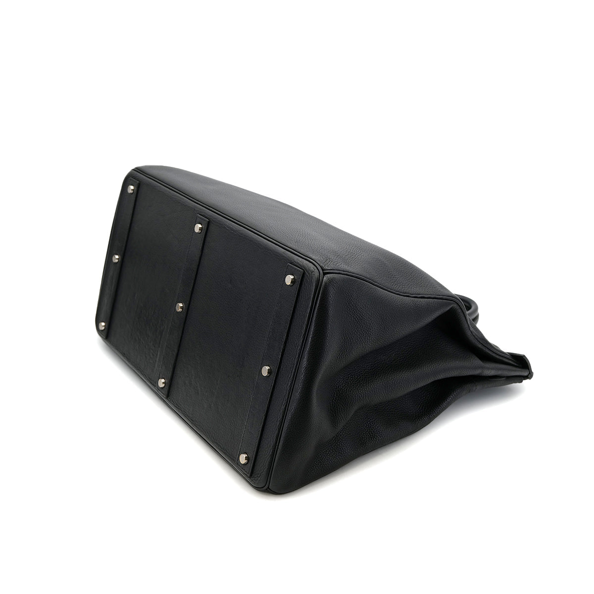 HERMES HAUT A COURROIES 50 BLACK TOGO HAND BAG □H SHW 90302895