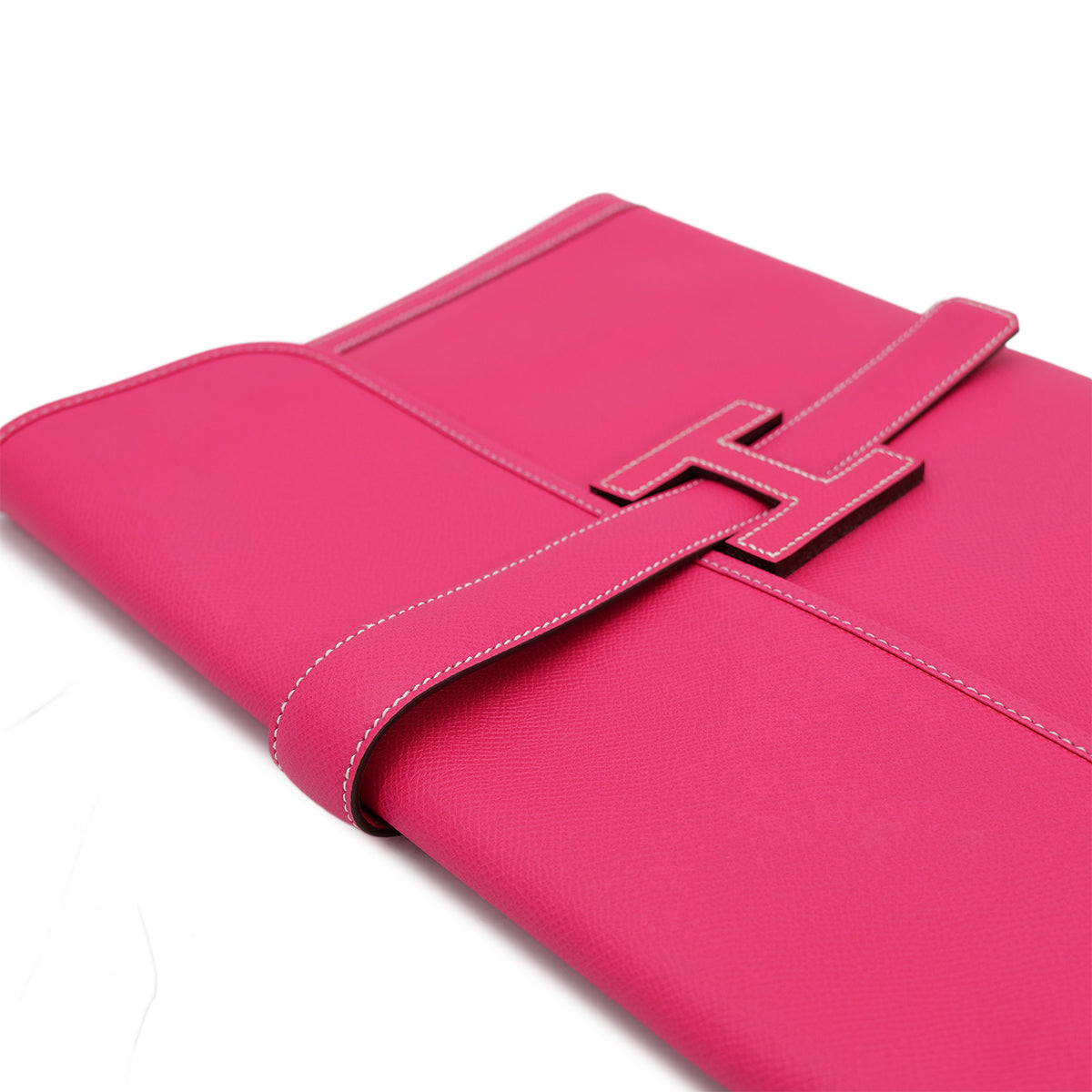 HERMES JIGE GM ROSE TYRIEN VEAU EPSON CLUTCH BAG □Q 90302919