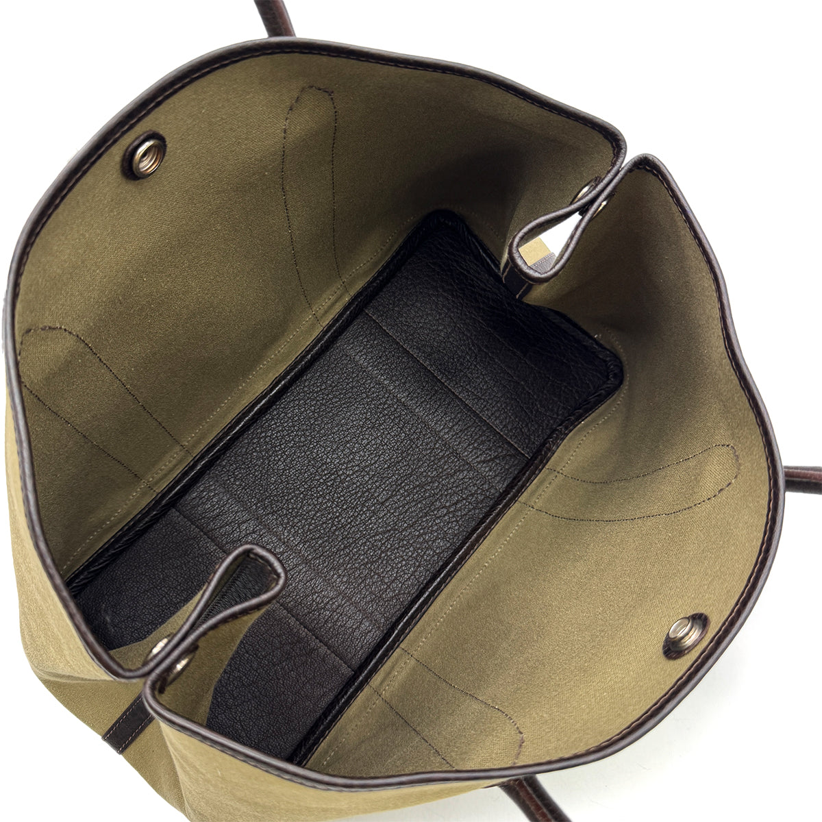 HERMES GARDEN PARTY PM KAHKI TOILE OFFICIER VEAU NEGONDA TOTE BAG □F 90303015