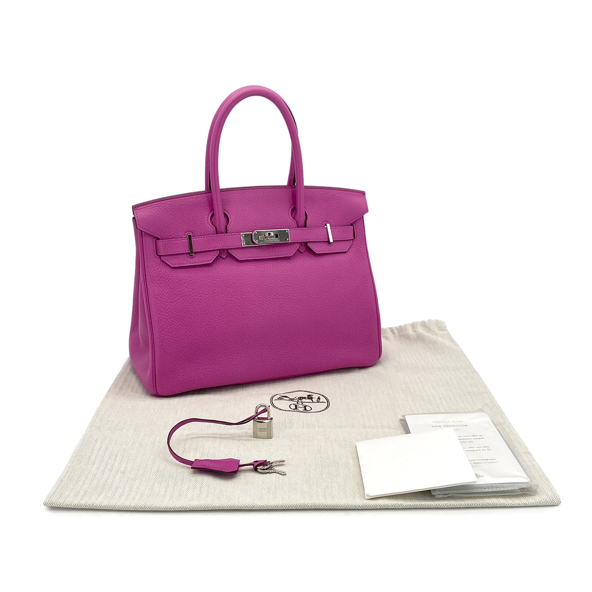 HERMES BIRKIN 30 MAGNOLIA TAURILLON CLEMENCE HAND BAG C SHW 90303312