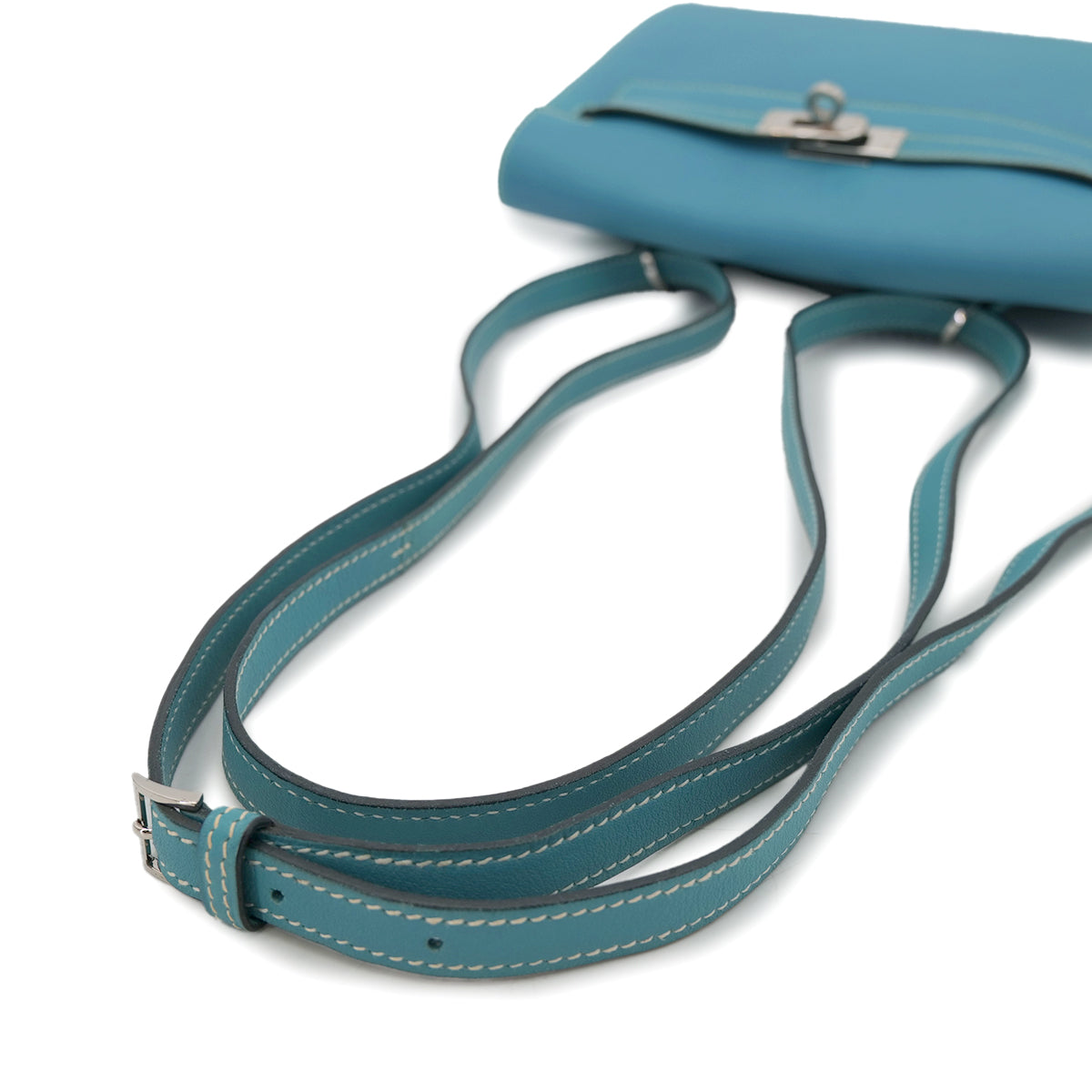 HERMES KELLY DANCE BLUE JEAN VEAU SWIFT SHOULDER BAG □K SHW 90303483