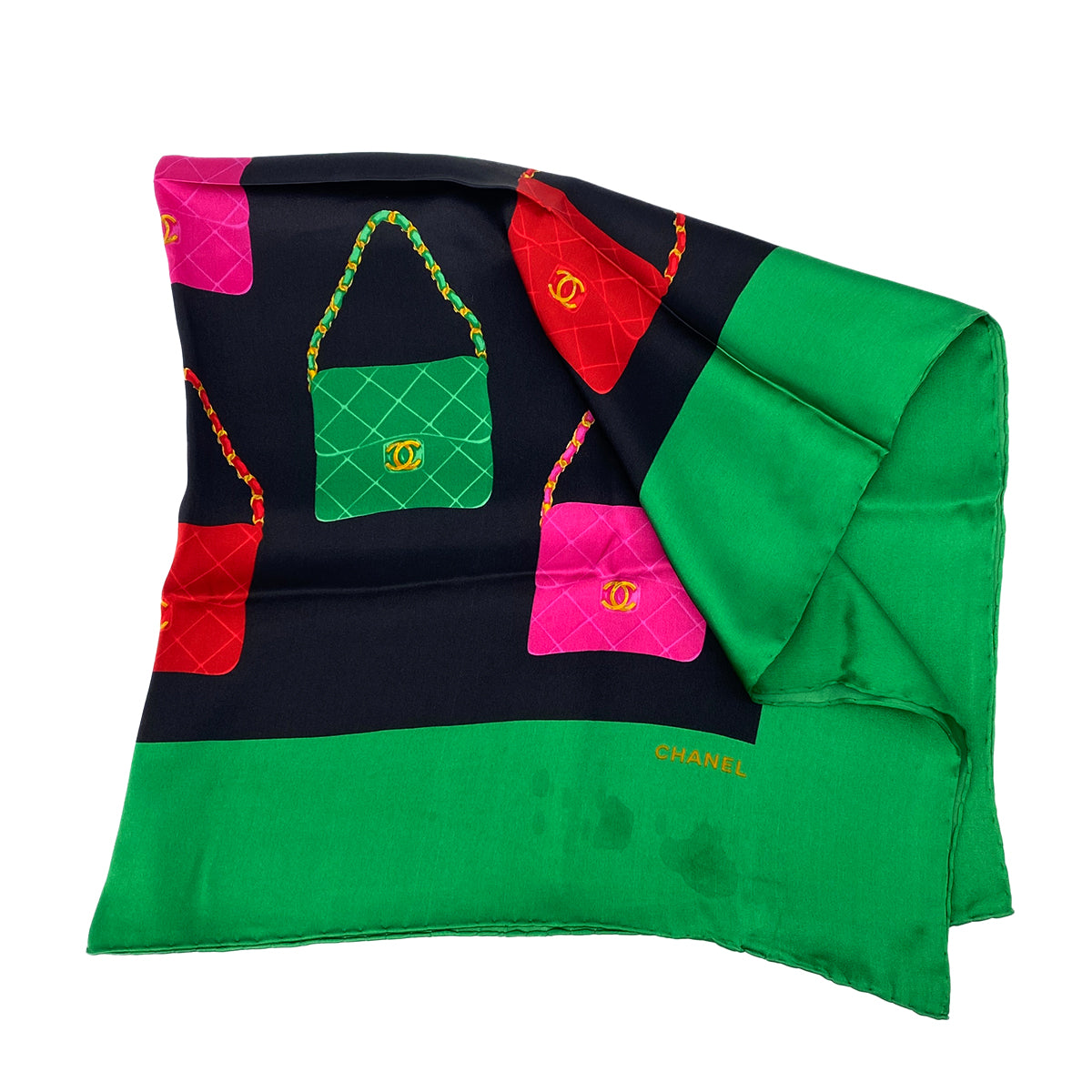 CHANEL VINTAGE SCARF MULTICOLOR SILK 90303499