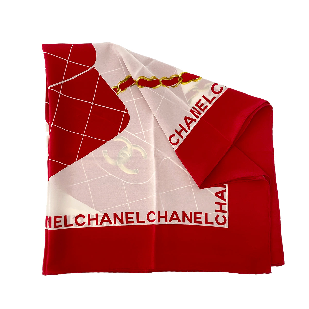 CHANEL VINTAGE SCARF MULTICOLOR SILK 90303500