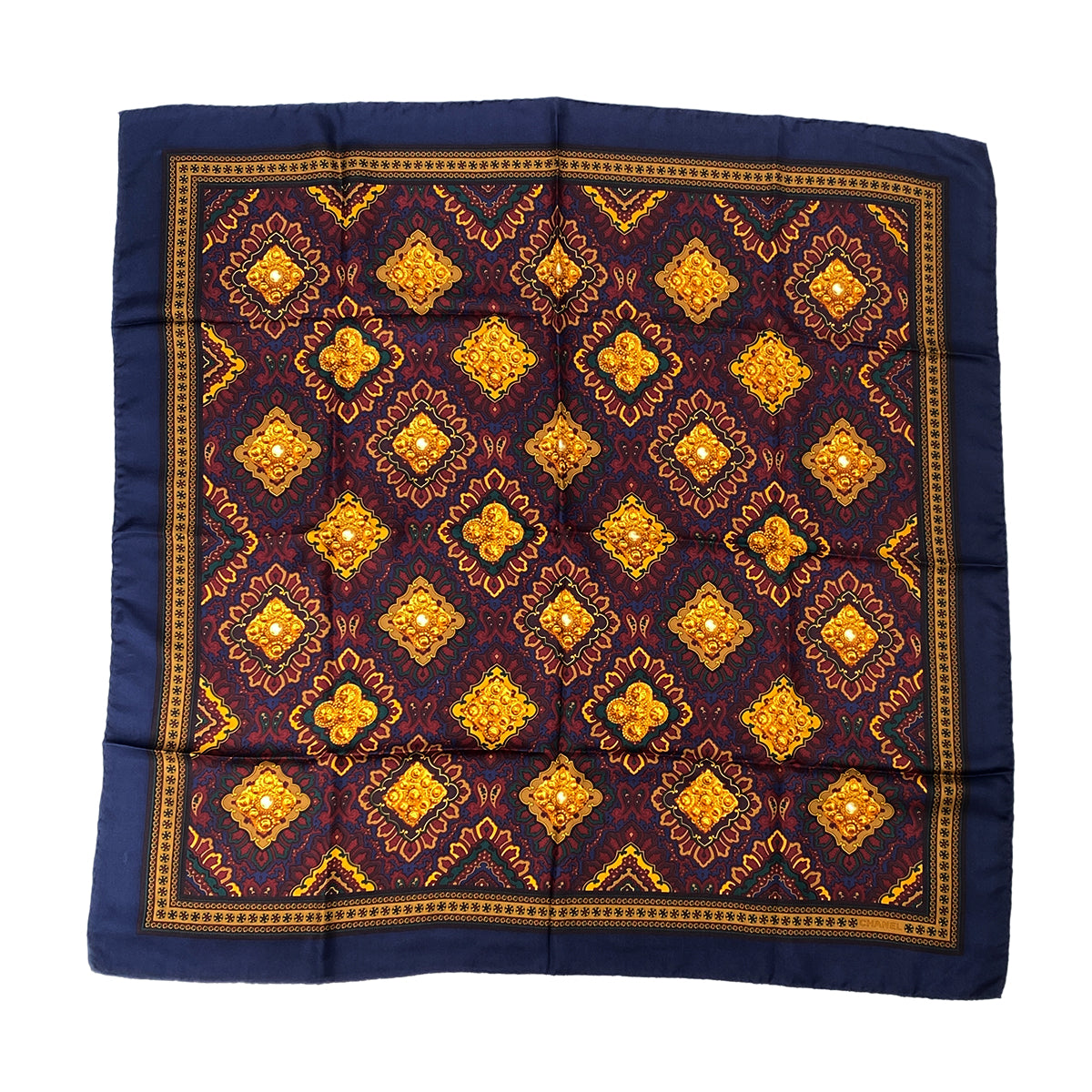 CHANEL VINTAGE SCARF MULTICOLOR SILK 90303502