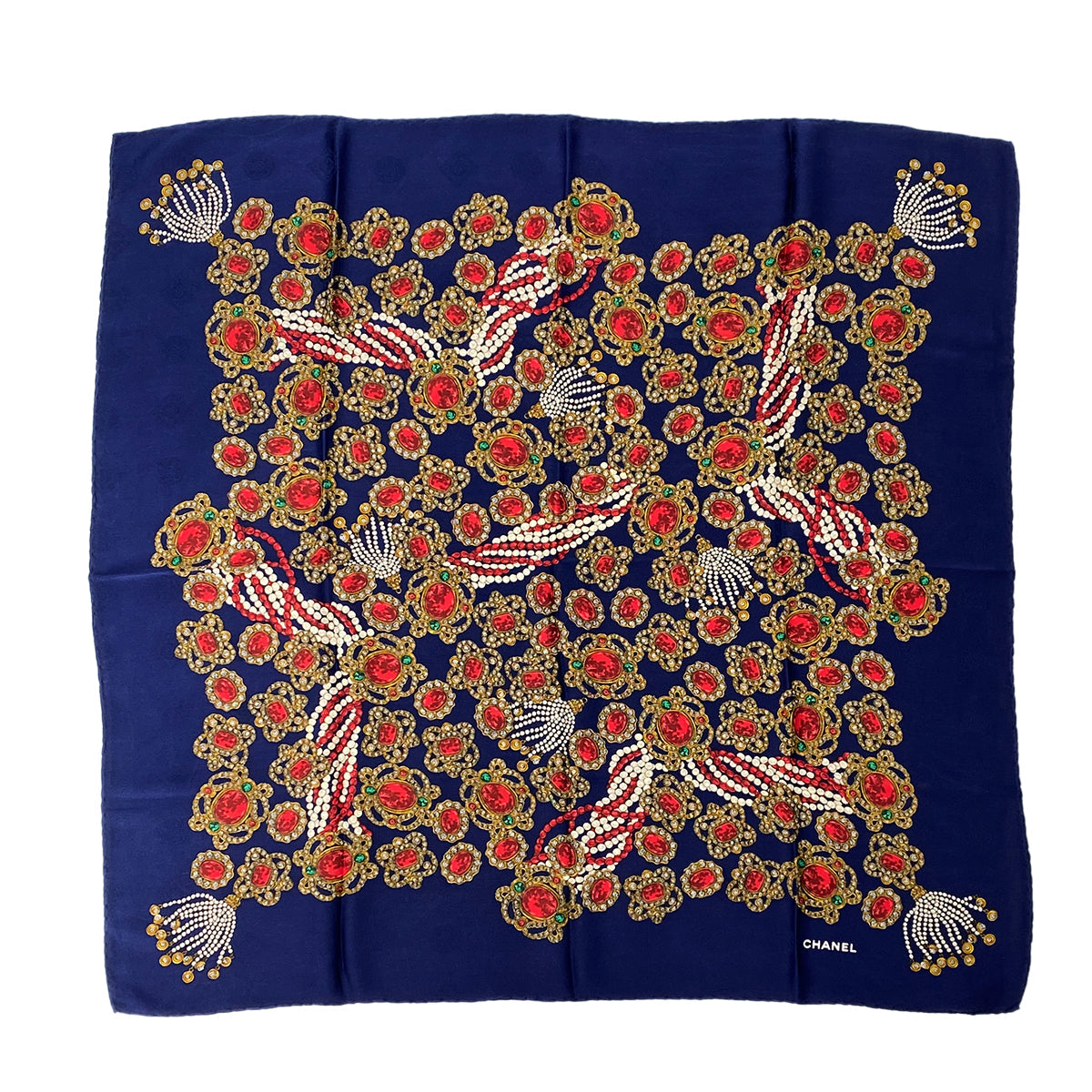 CHANEL VINTAGE SCARF MULTICOLOR SILK 90303506