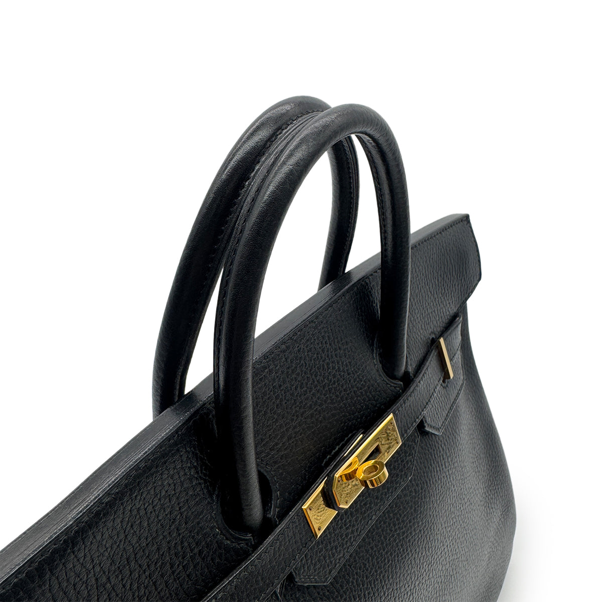 HERMES HAUT A COURROIES 32 BLACK ARDENNES HAND BAG 〇Z GHW 90303607