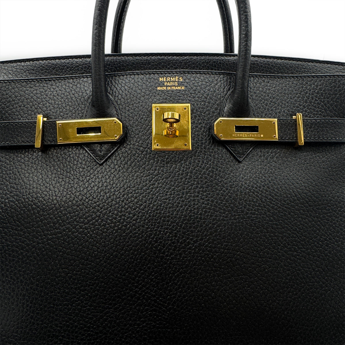 HERMES HAUT A COURROIES 32 BLACK ARDENNES HAND BAG 〇Z GHW 90303607