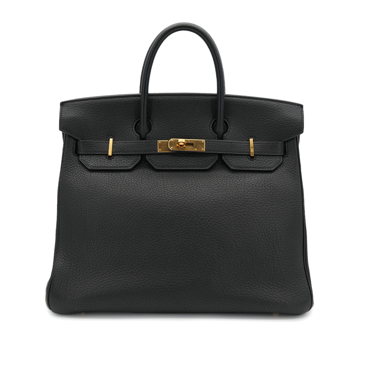 HERMES HAUT A COURROIES 32 BLACK FJORD HAND BAG □F GHW 90303725